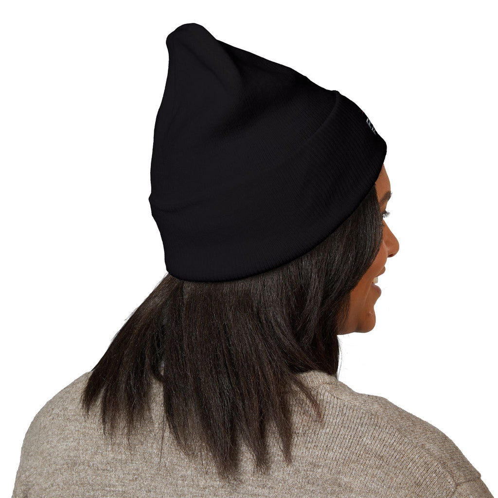 EMT Heartbeat Embroidered Beanie - Classic Cuffed Knit Hat for First Responders
