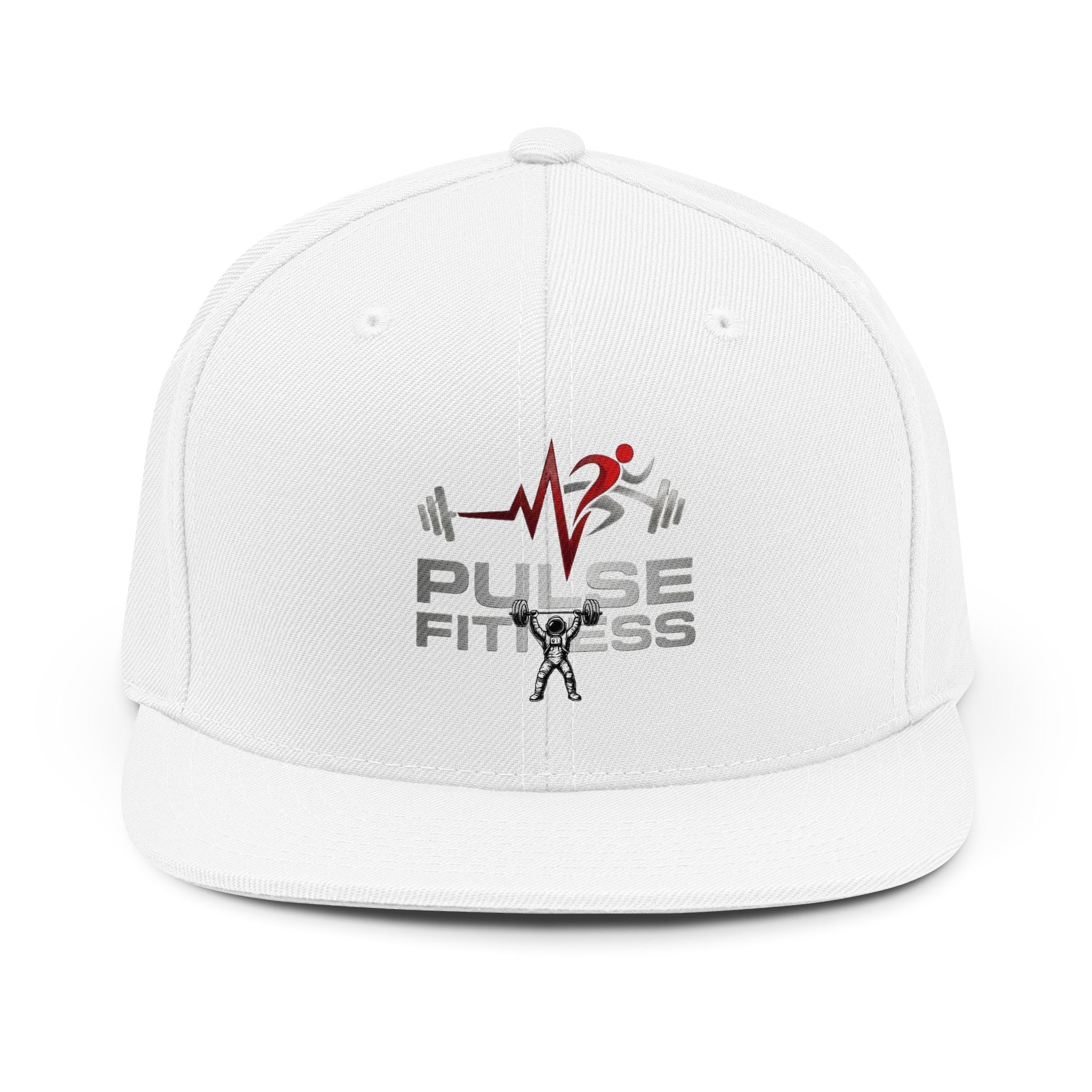 Pulse Fitness Snapback Hat — Embroidered Gym Logo Cap