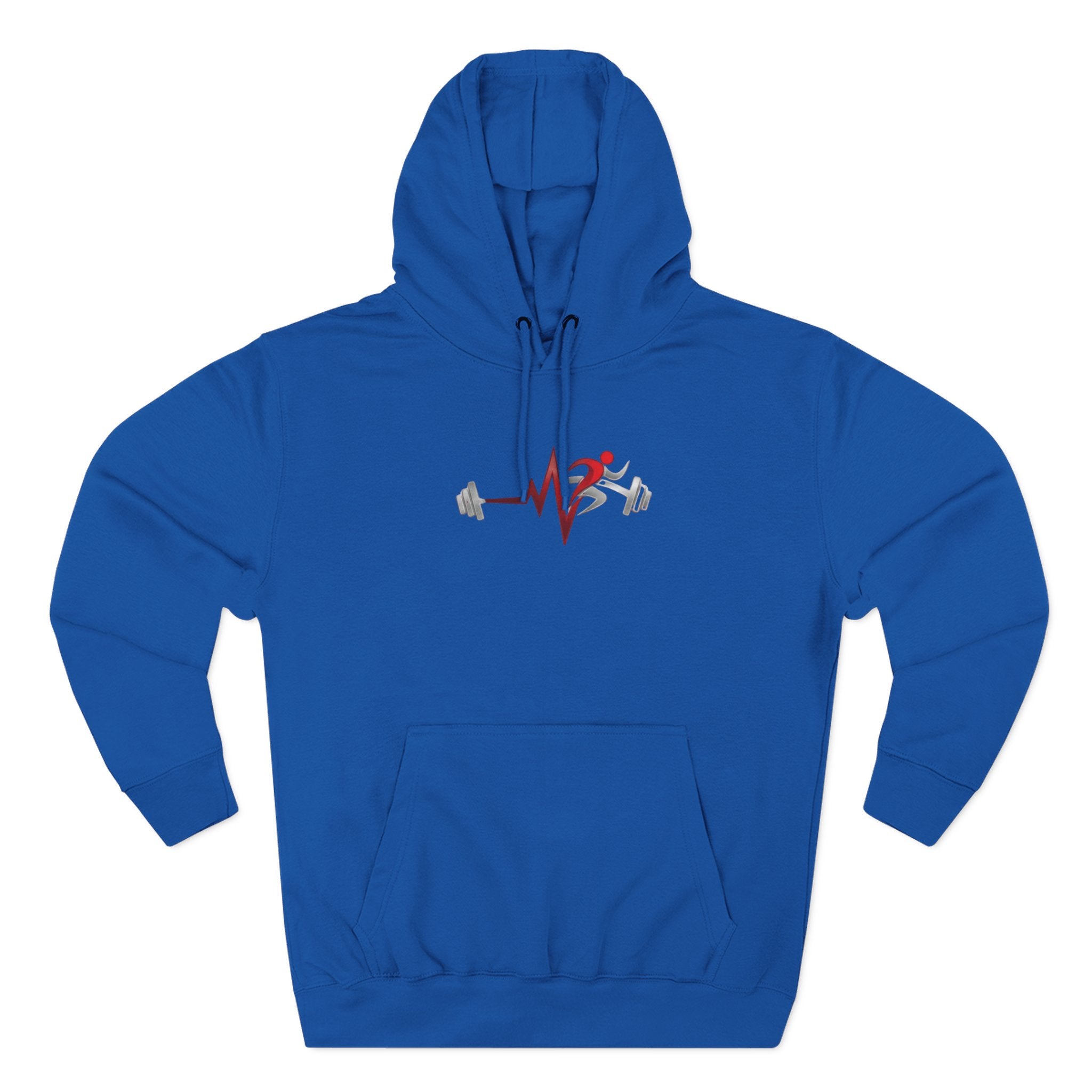 Fitness Heartbeat Hoodie — Weightlifting Pulse Graphic Hoodie