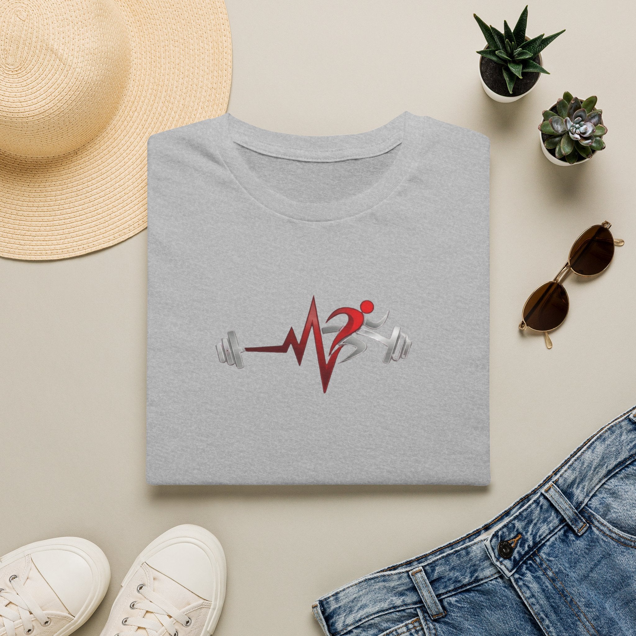 Camiseta Latido Fitness — Corredor & Barra Pulsación Gimnasio