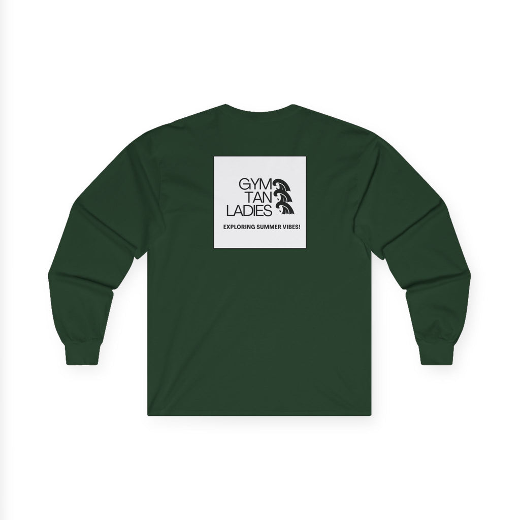 Gym Tan Long Sleeve Tee Logo Fitness Shirt