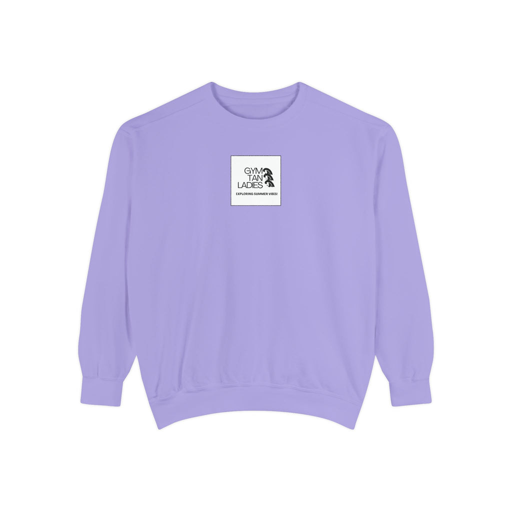 Mens Gym Tan Sweatshirt Logo Crewneck