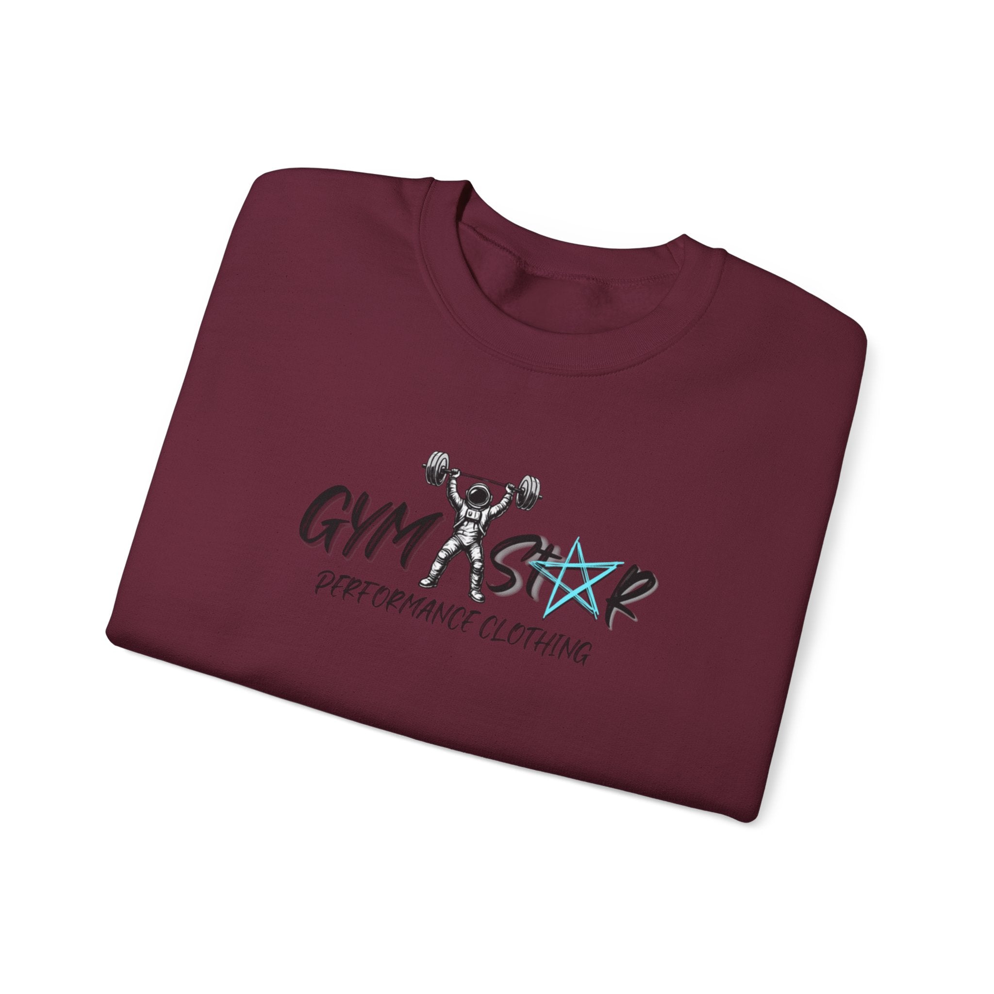 Gym Star Crewneck Sweatshirt – 'Gym Star Performance Clothing' Athletic Pullover