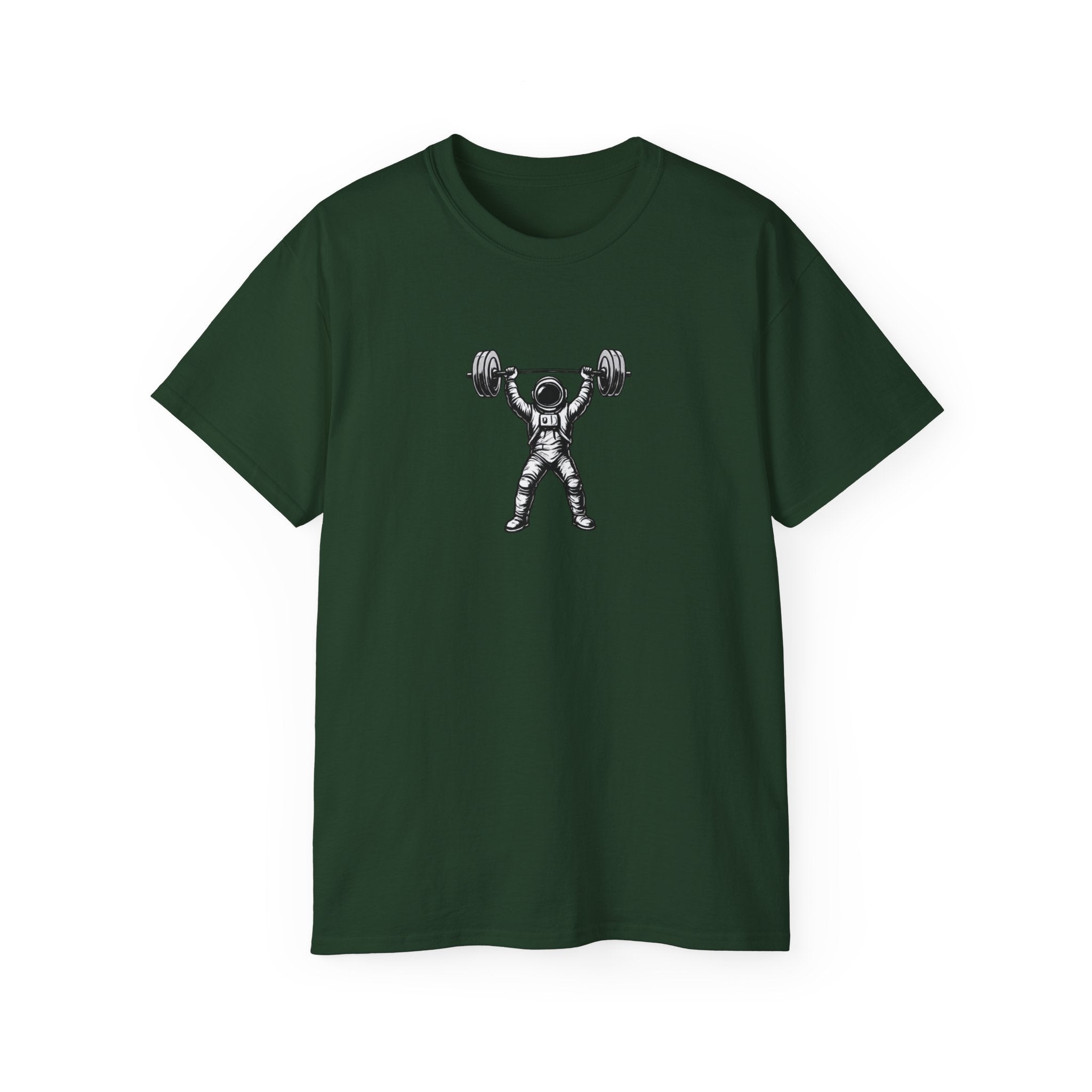 Fitness T‑Shirt — Pulse Fitness Weightlifting Astronaut Graphic Tee