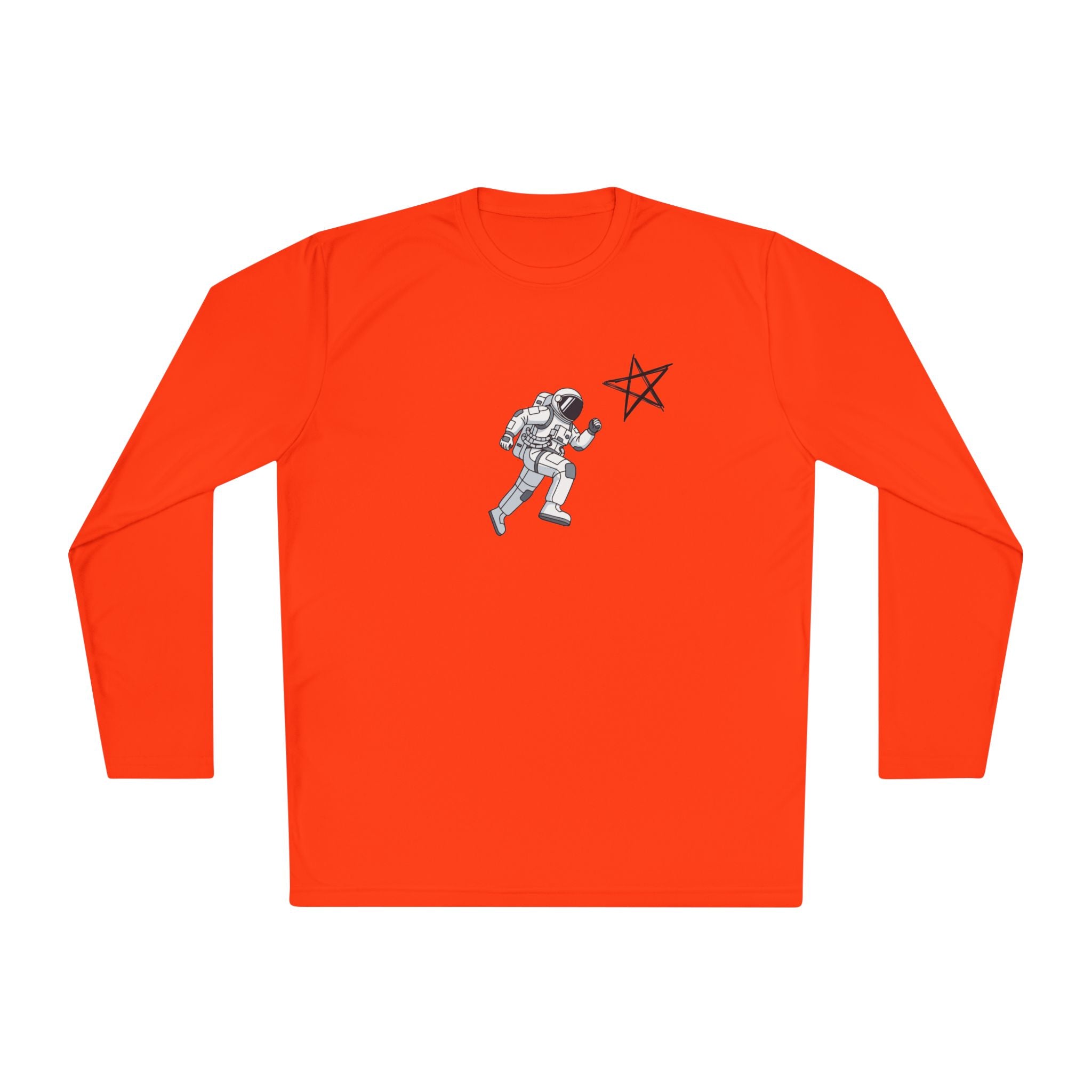 Astronaut Star Long Sleeve Tee — 'GinaStar' Graphic Performance Tee