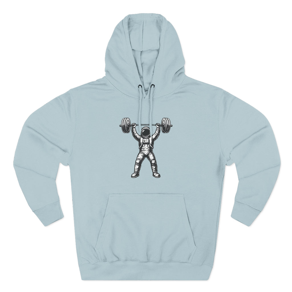Gym Astronaut Weightlifting Hoodie — Fitness Space Weightlifter Pullover