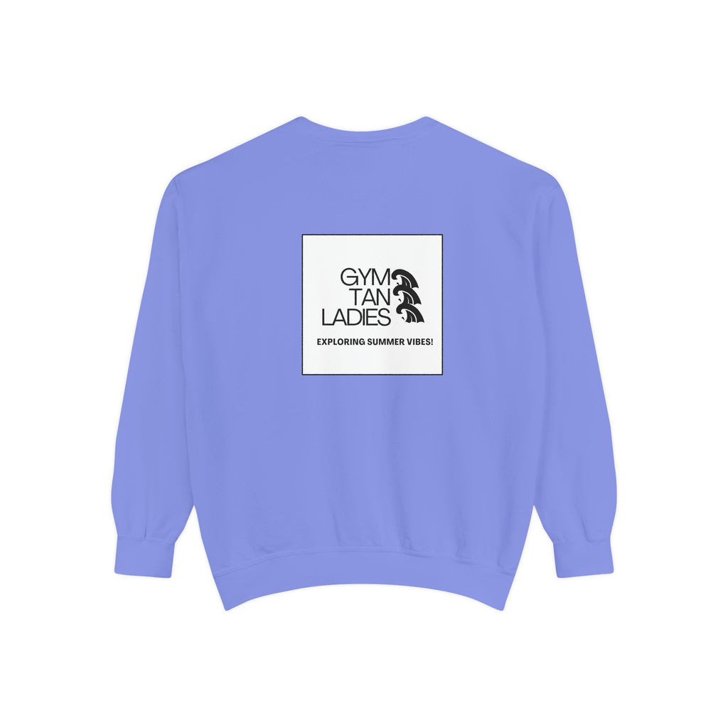 Mens Gym Tan Sweatshirt Logo Crewneck