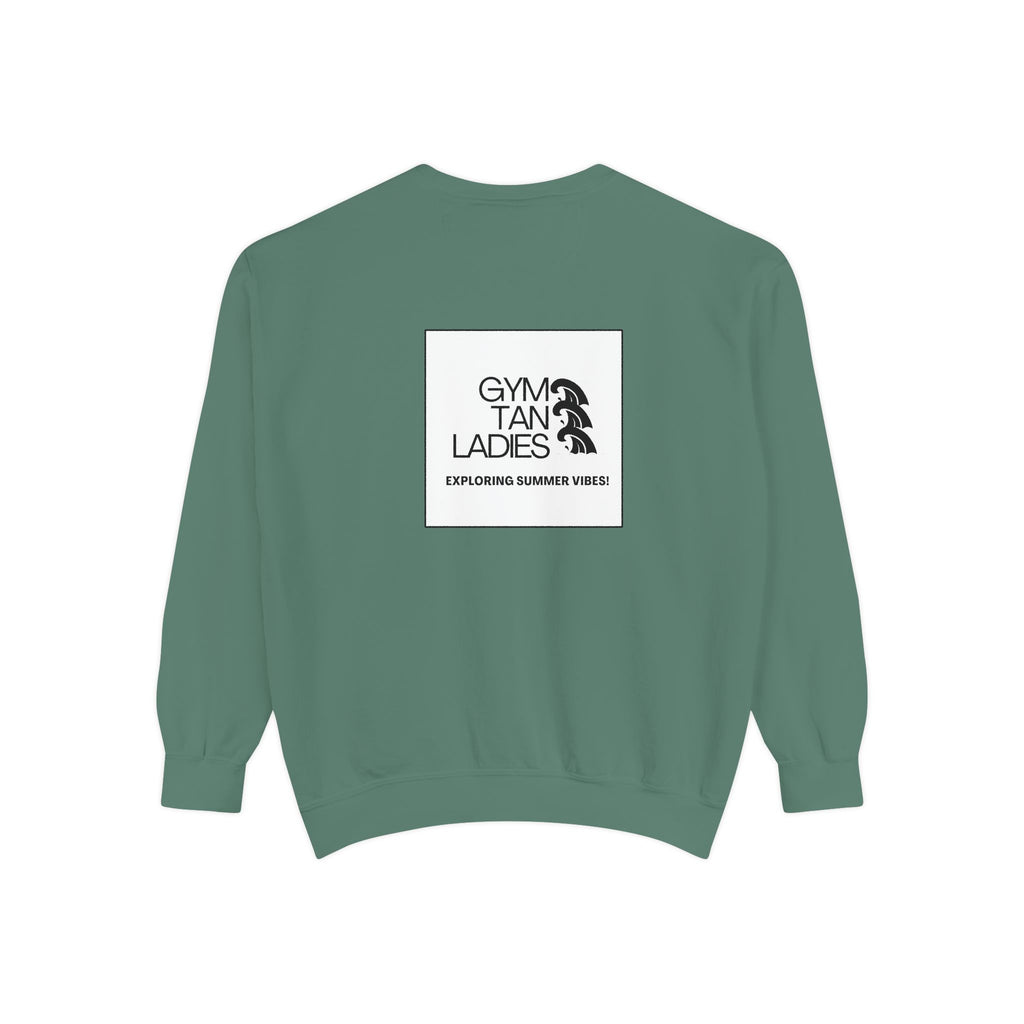 Mens Gym Tan Sweatshirt Logo Crewneck
