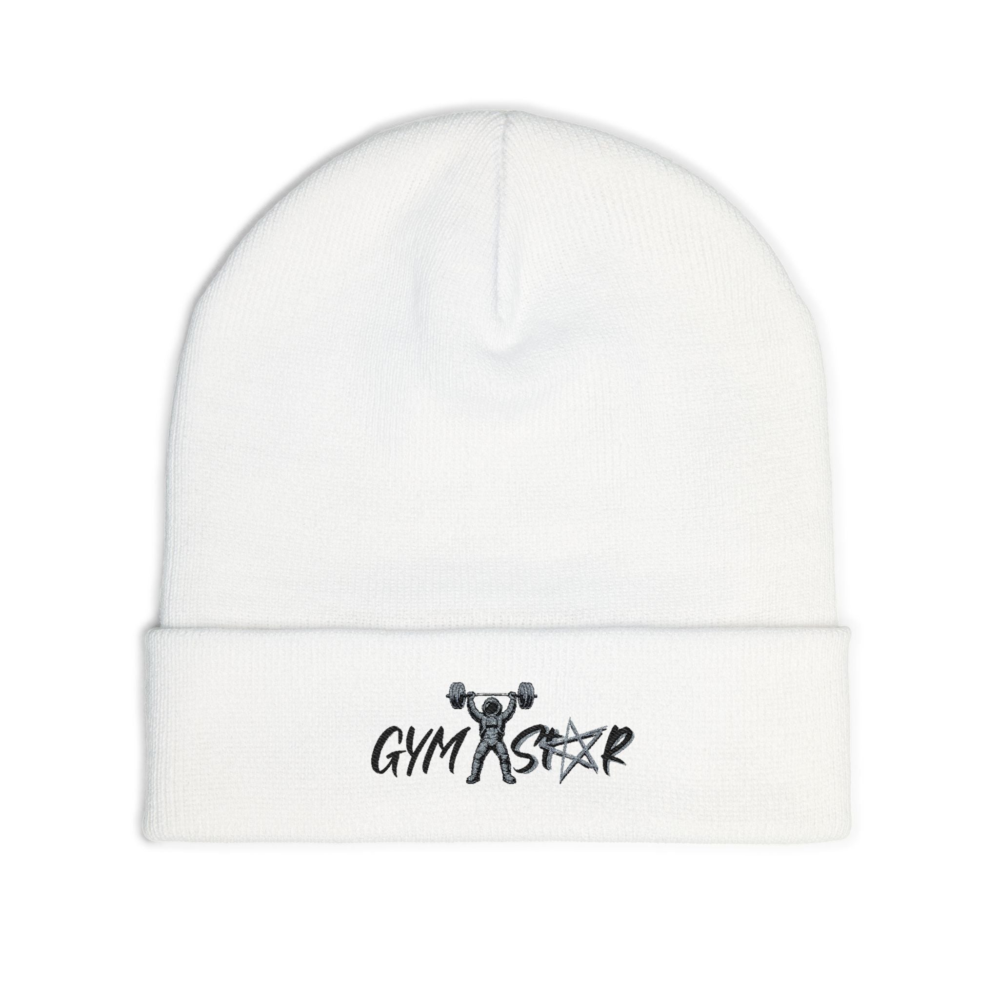 Gym Strong Embroidered Knit Beanie