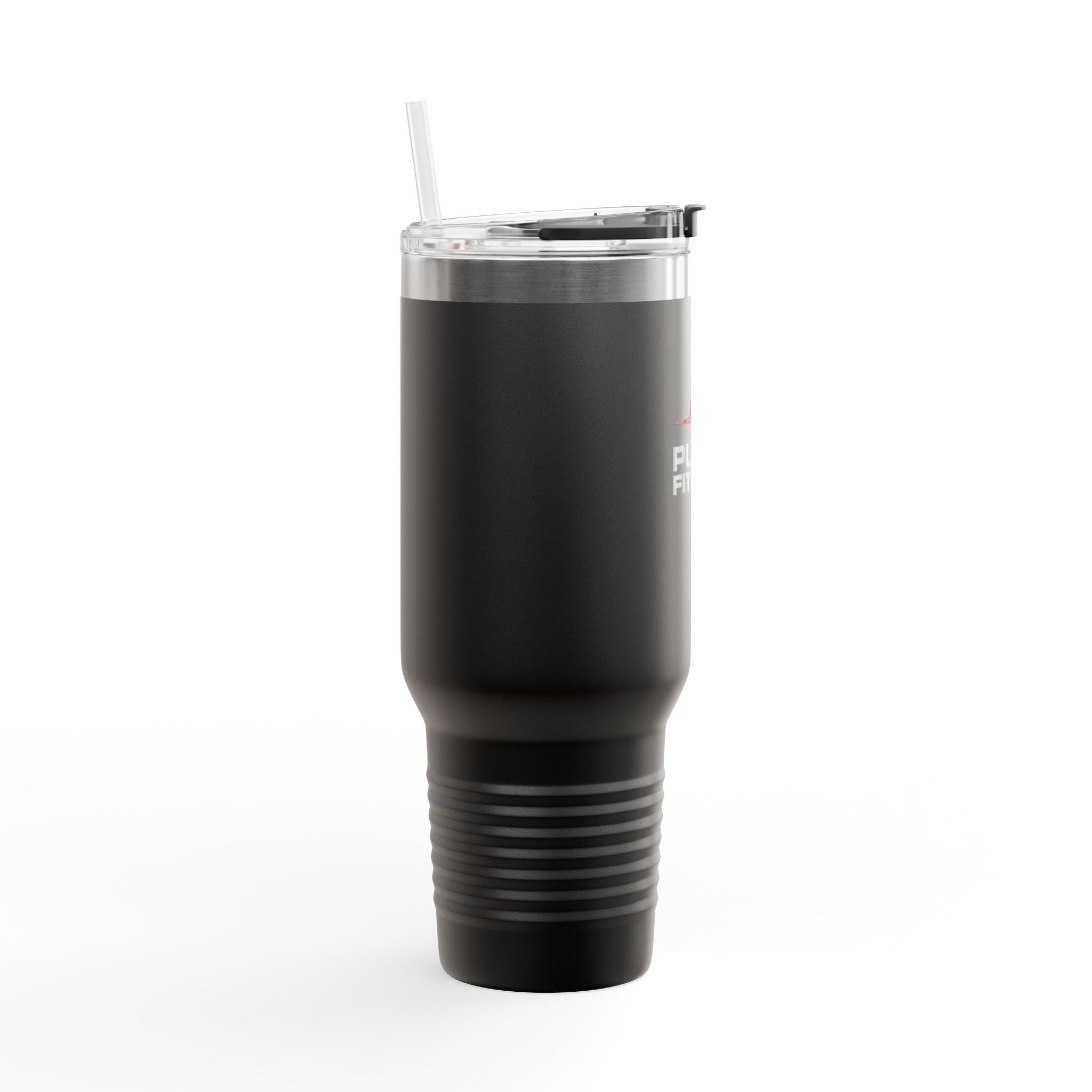 40oz Insulated Travel Mug — Pulse Fitness Logo Stainless Steel Tumbler with Straw