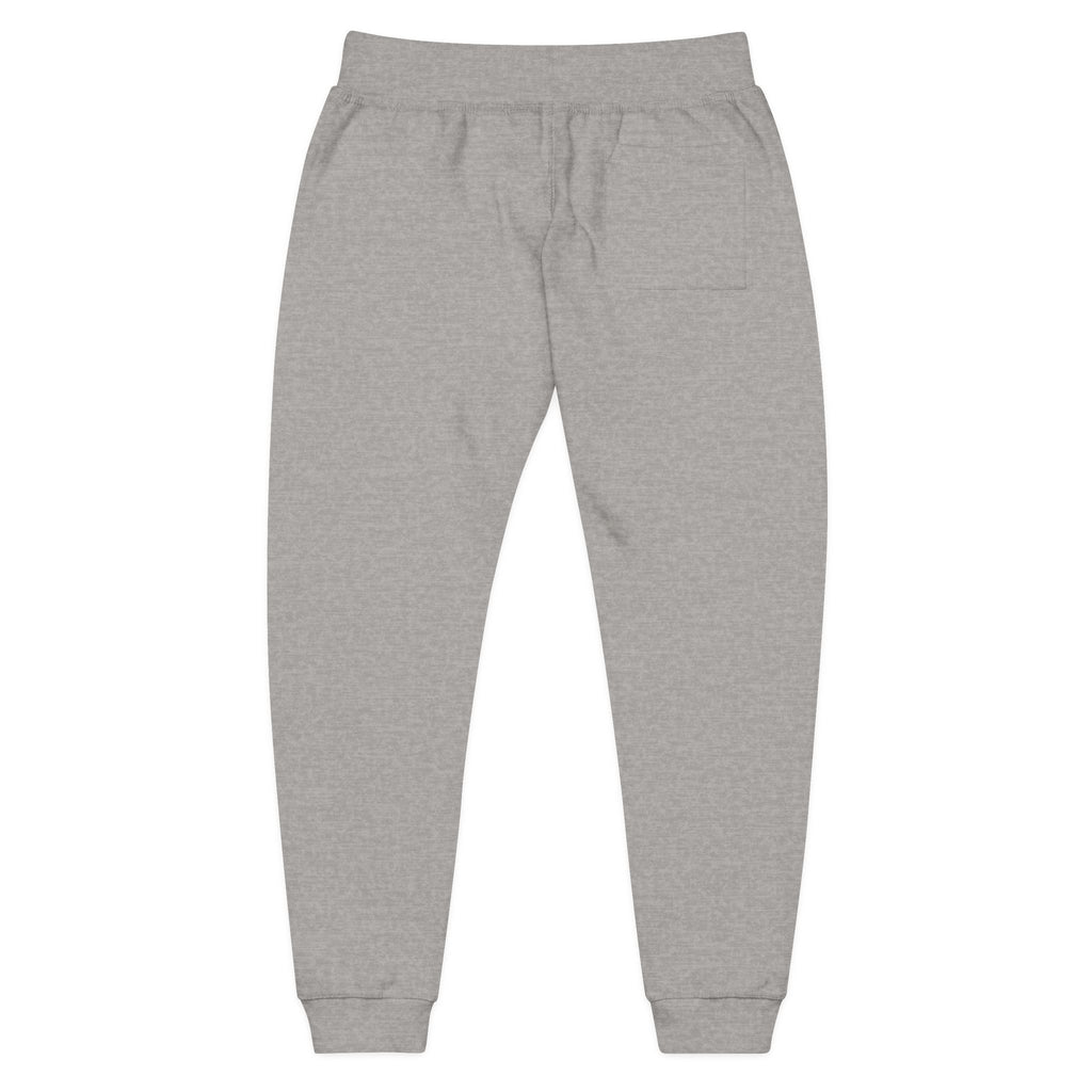 Embroidered Minimalist White Fleece Sweatpants — Cozy Everyday Joggers