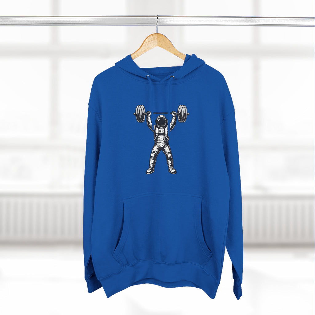 Gym Astronaut Weightlifting Hoodie — Fitness Space Weightlifter Pullover