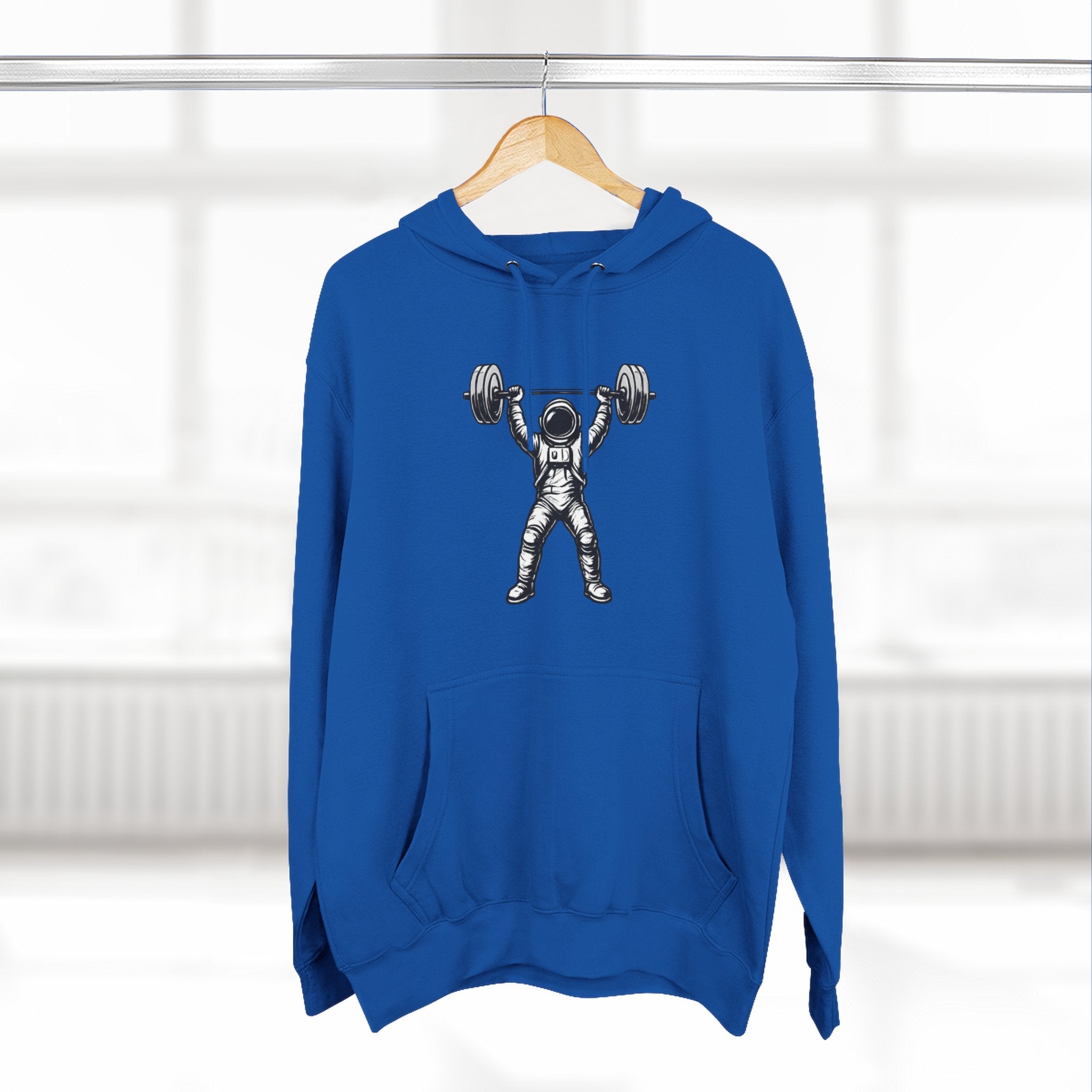 Gym Astronaut Weightlifting Hoodie — Fitness Space Weightlifter Pullover