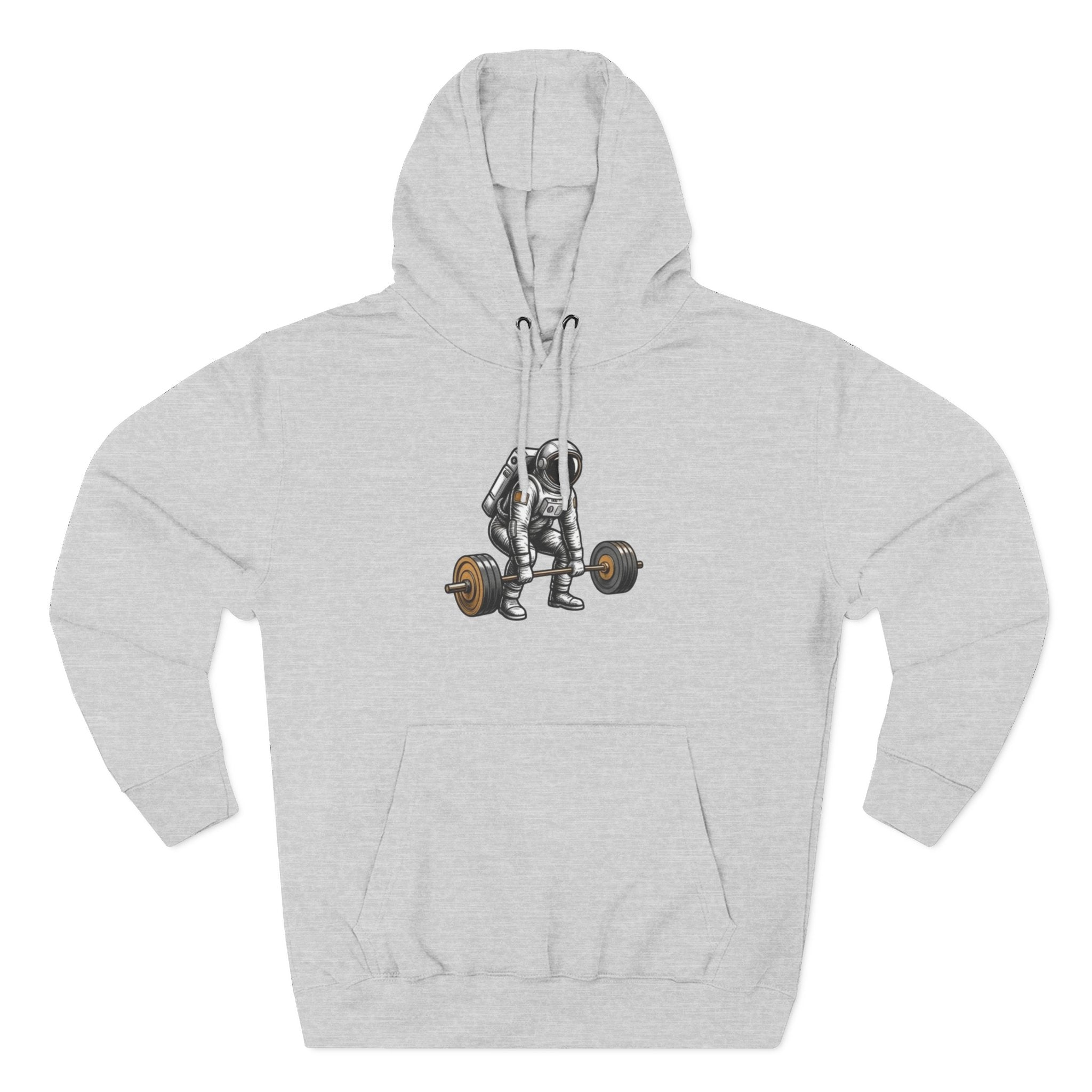 Fitness Hoodie — Barbell Deadlift Graphic Pullover (Pulse Fitness 55 Logo)