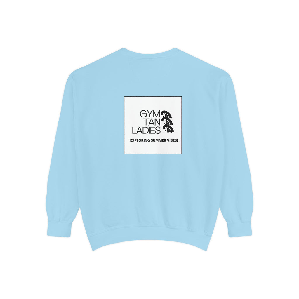 Mens Gym Tan Sweatshirt Logo Crewneck