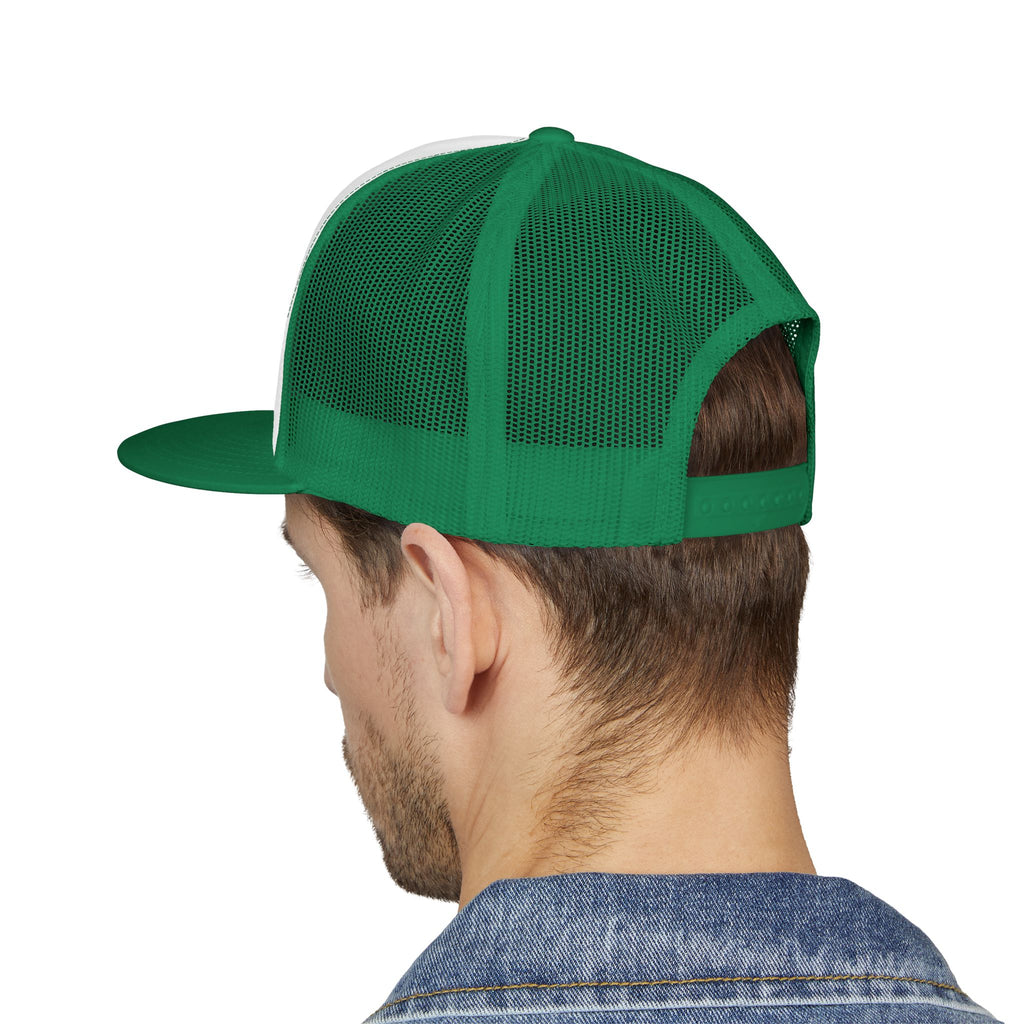 5 Panel Trucker Cap gym tan logo
