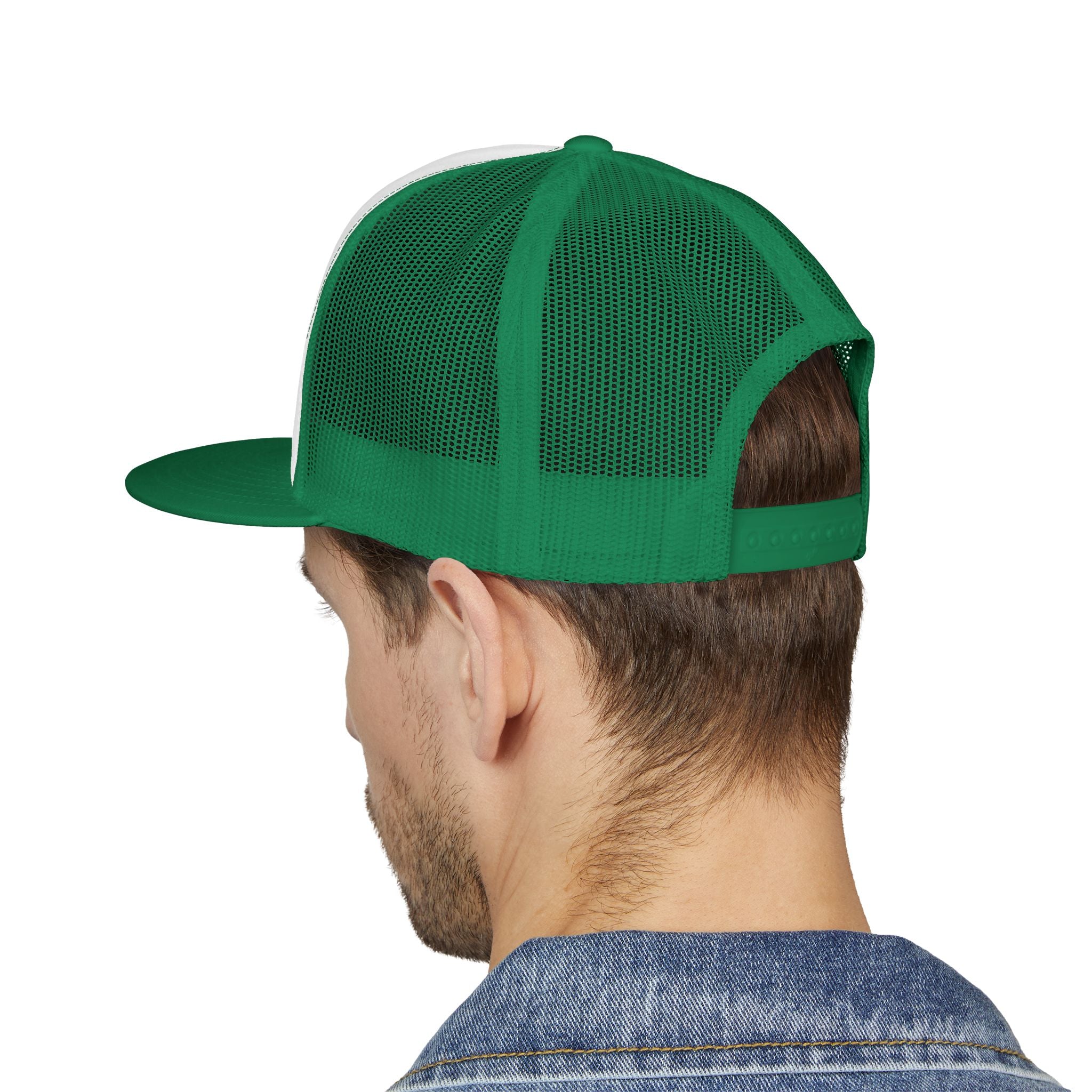 5 Panel Trucker Cap gym tan logo