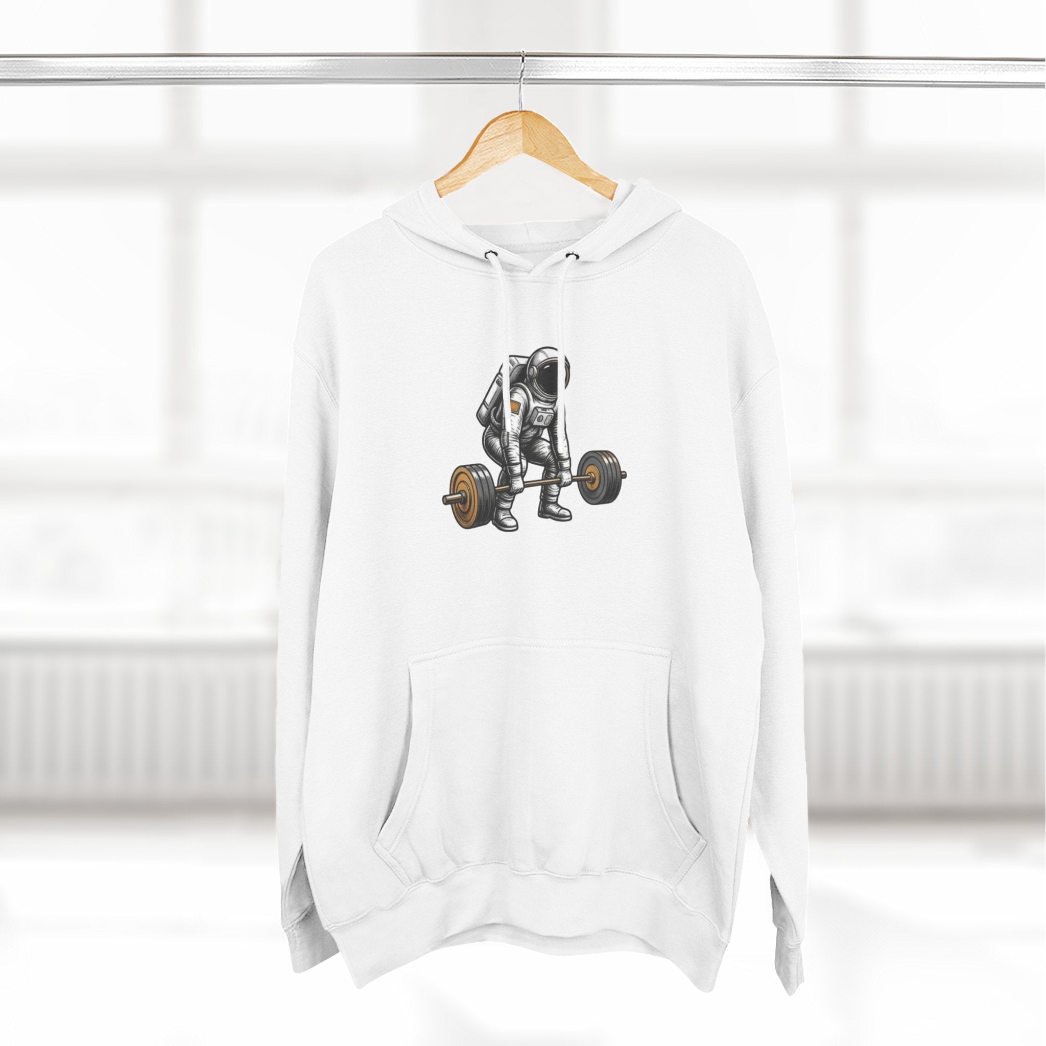 Fitness Hoodie — Barbell Deadlift Graphic Pullover (Pulse Fitness 55 Logo)