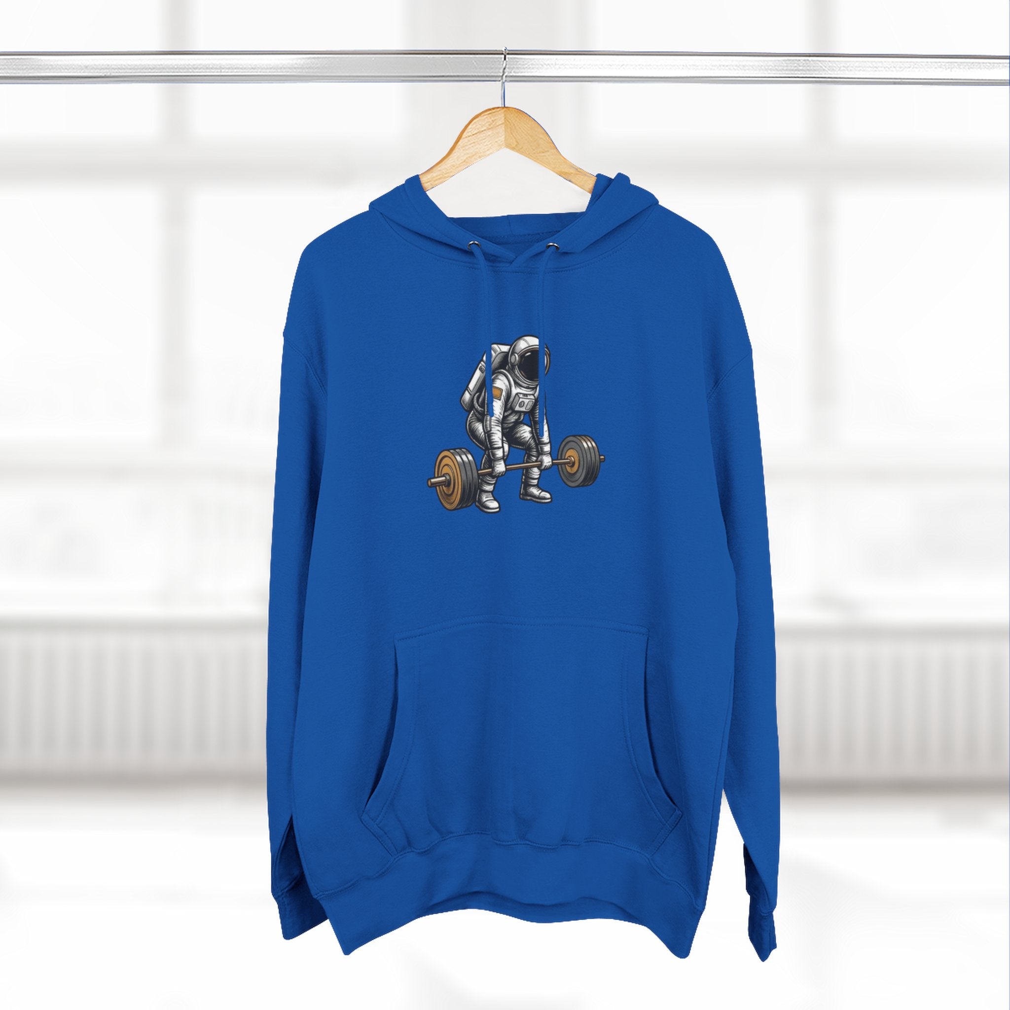 Fitness Hoodie — Barbell Deadlift Graphic Pullover (Pulse Fitness 55 Logo)