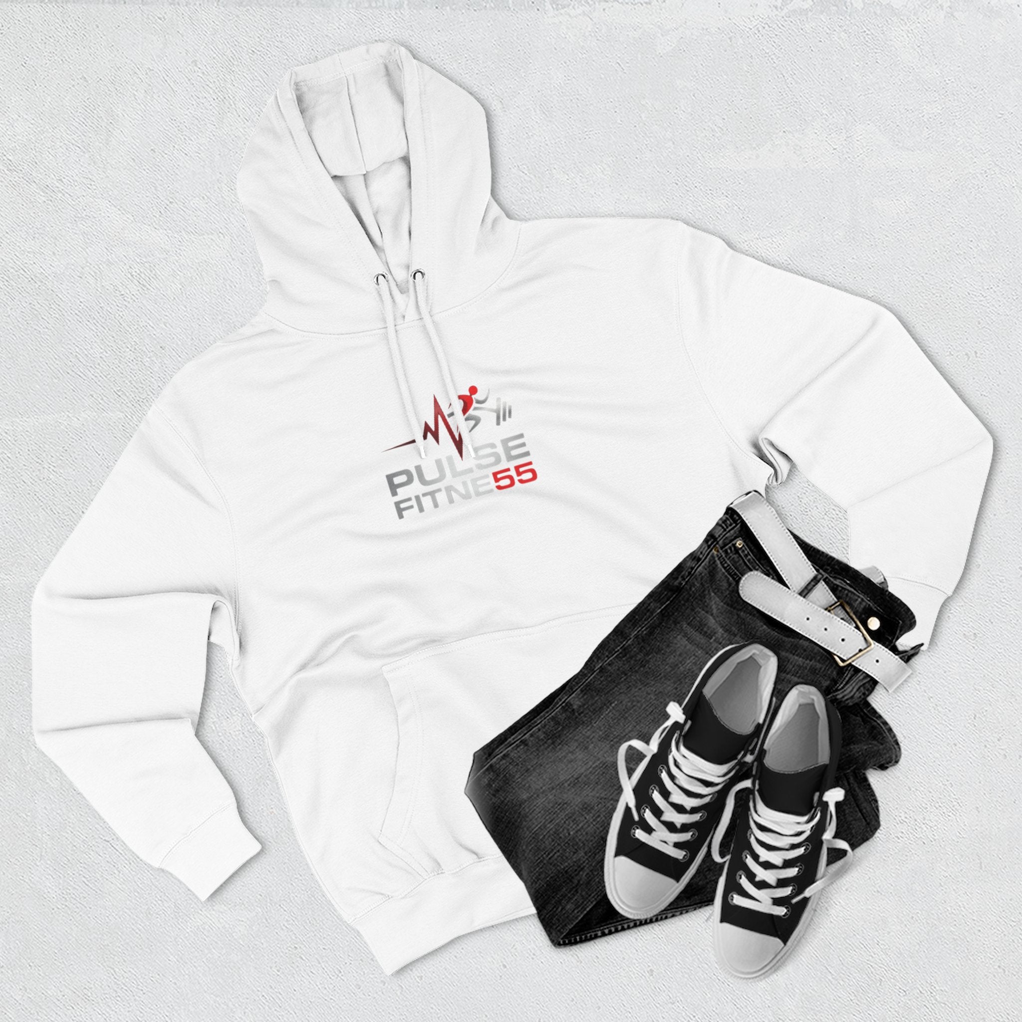 Sudadera con capucha Pulse Fitness 55 - Sudadera polar con logo de gimnasio