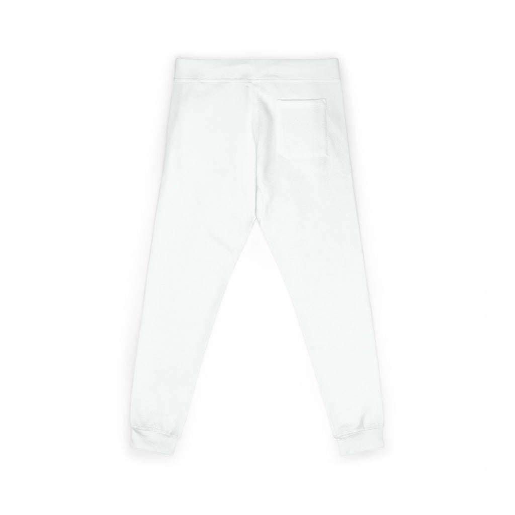 Embroidered Minimalist White Fleece Sweatpants — Cozy Everyday Joggers