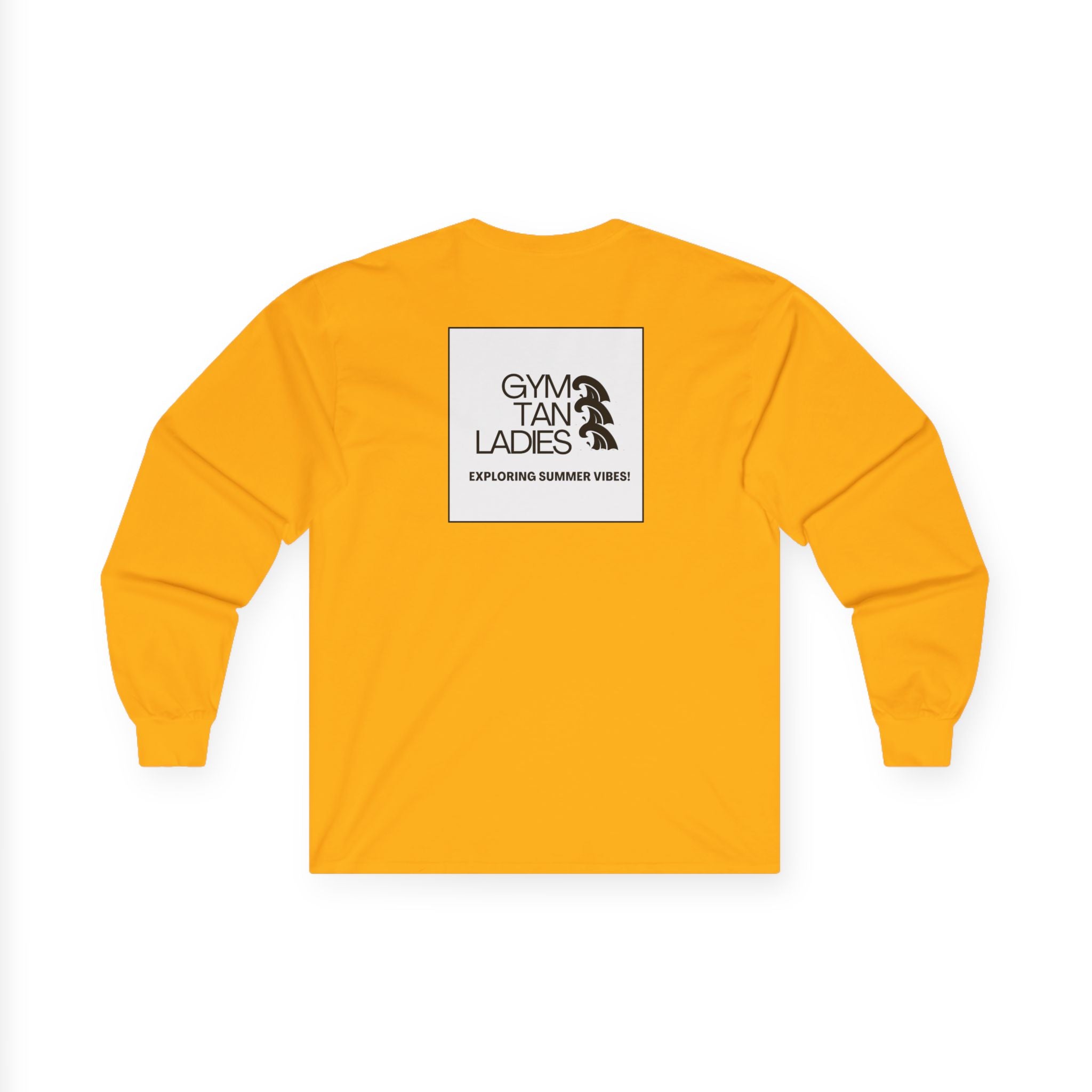Gym Tan Long Sleeve Tee Logo Fitness Shirt