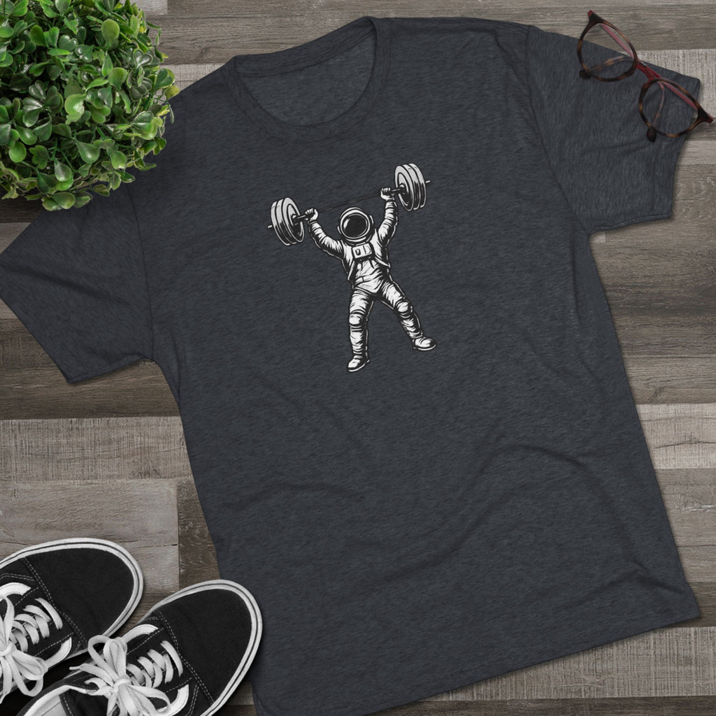 Astronaut Weightlifter Tee — Gym Star Performance Fitness Shirt