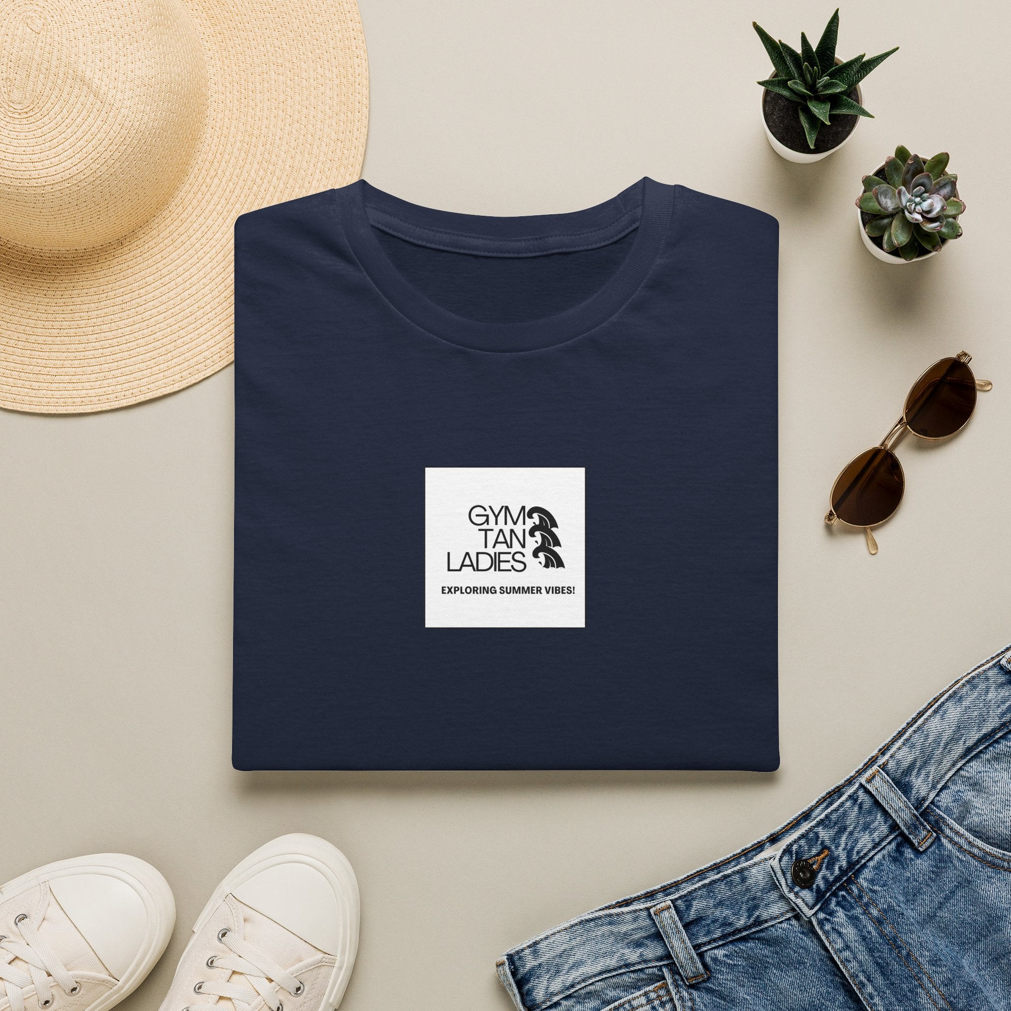 Gym Tan Ladies T-Shirt — Minimal Beachy Summer Graphic Tee