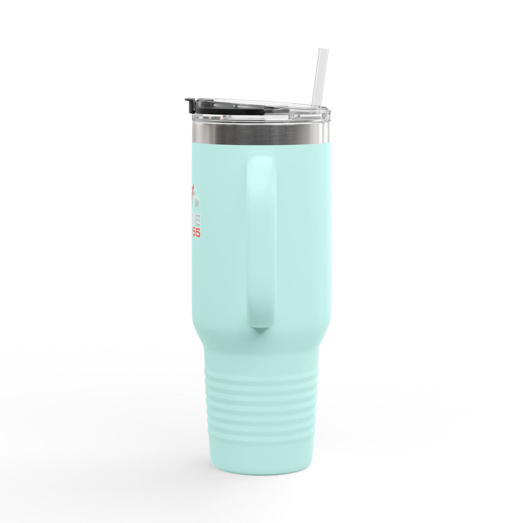 40oz Insulated Travel Mug — Pulse Fitness Logo Stainless Steel Tumbler with Straw