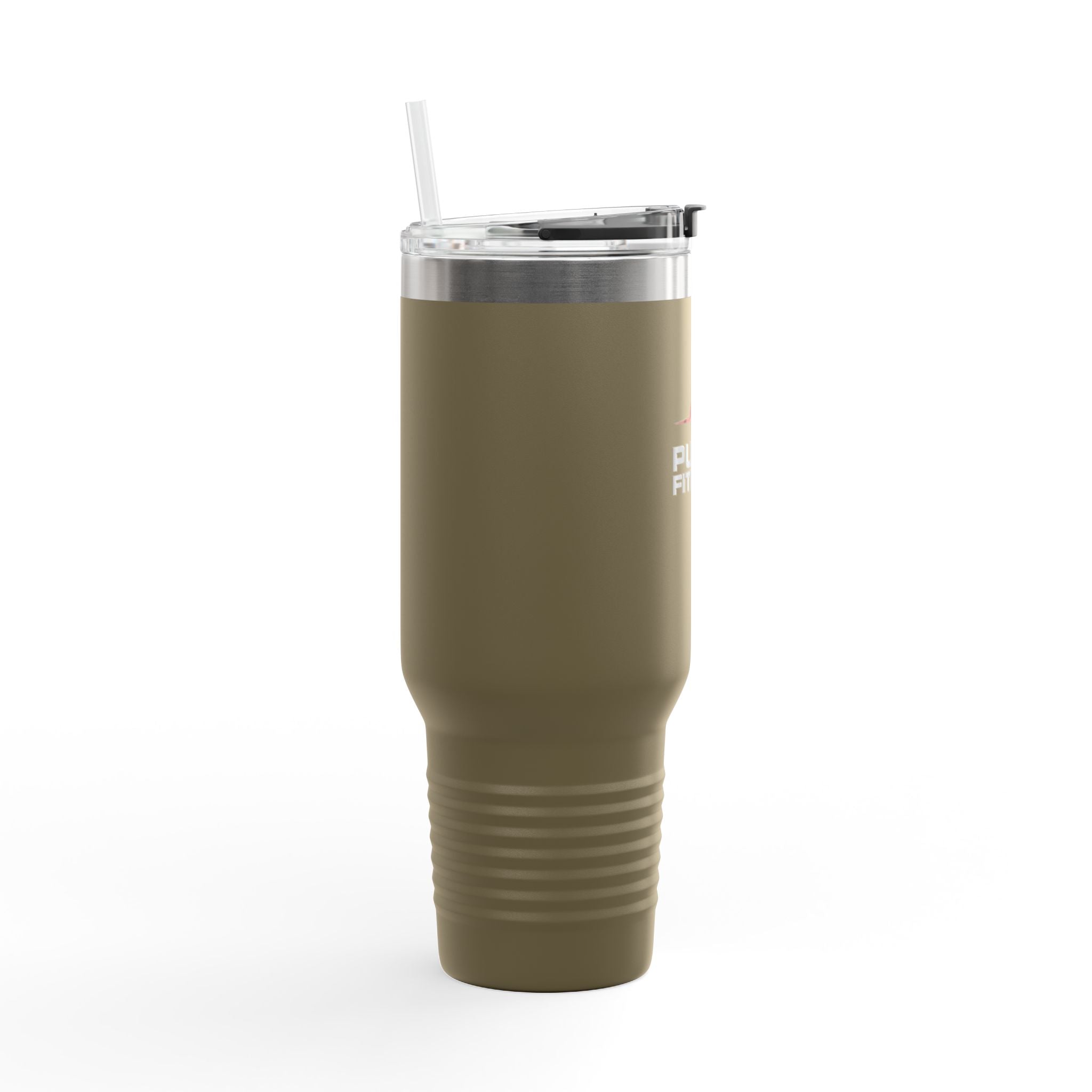40oz Insulated Travel Mug — Pulse Fitness Logo Stainless Steel Tumbler with Straw