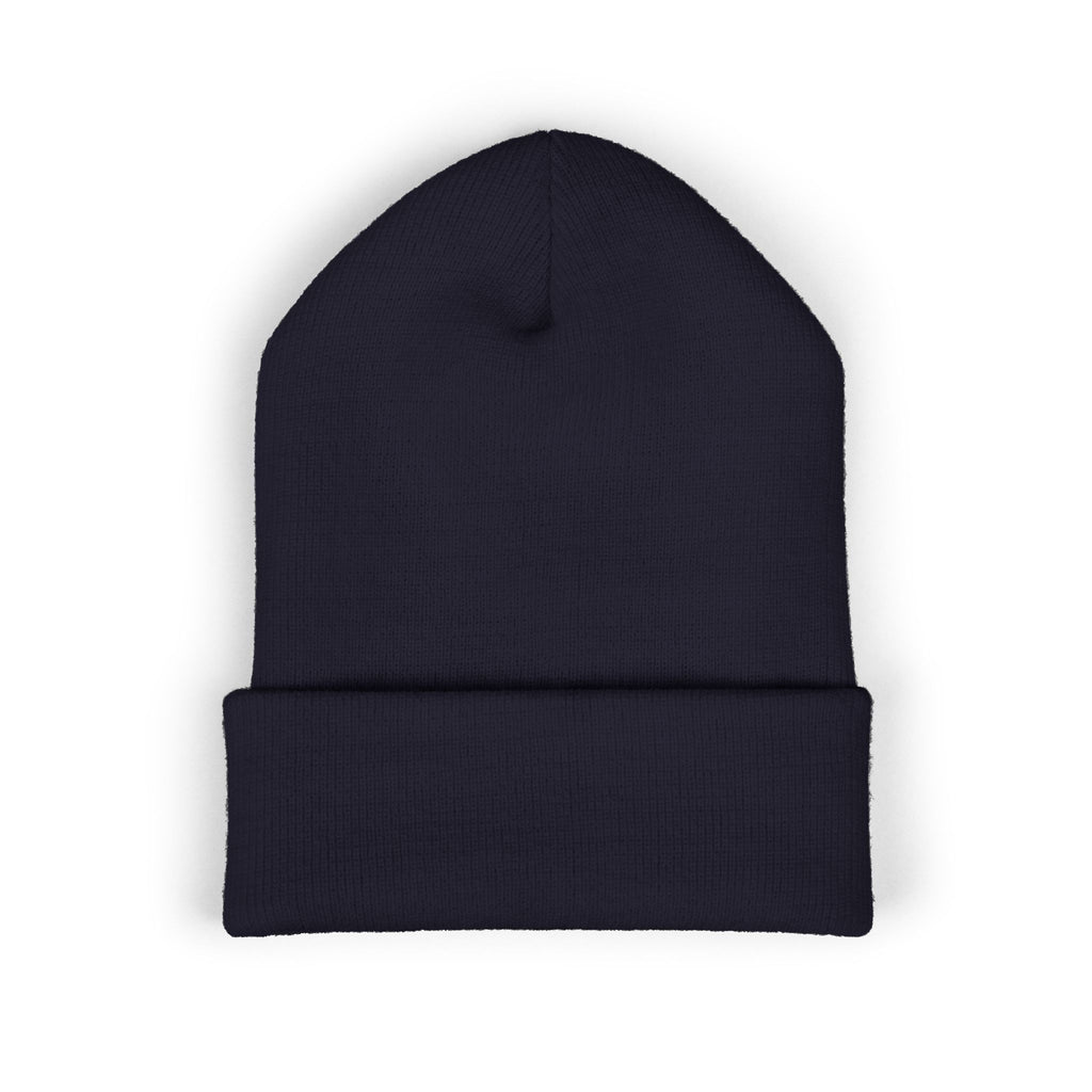 EMT Heartbeat Embroidered Beanie - Classic Cuffed Knit Hat for First Responders