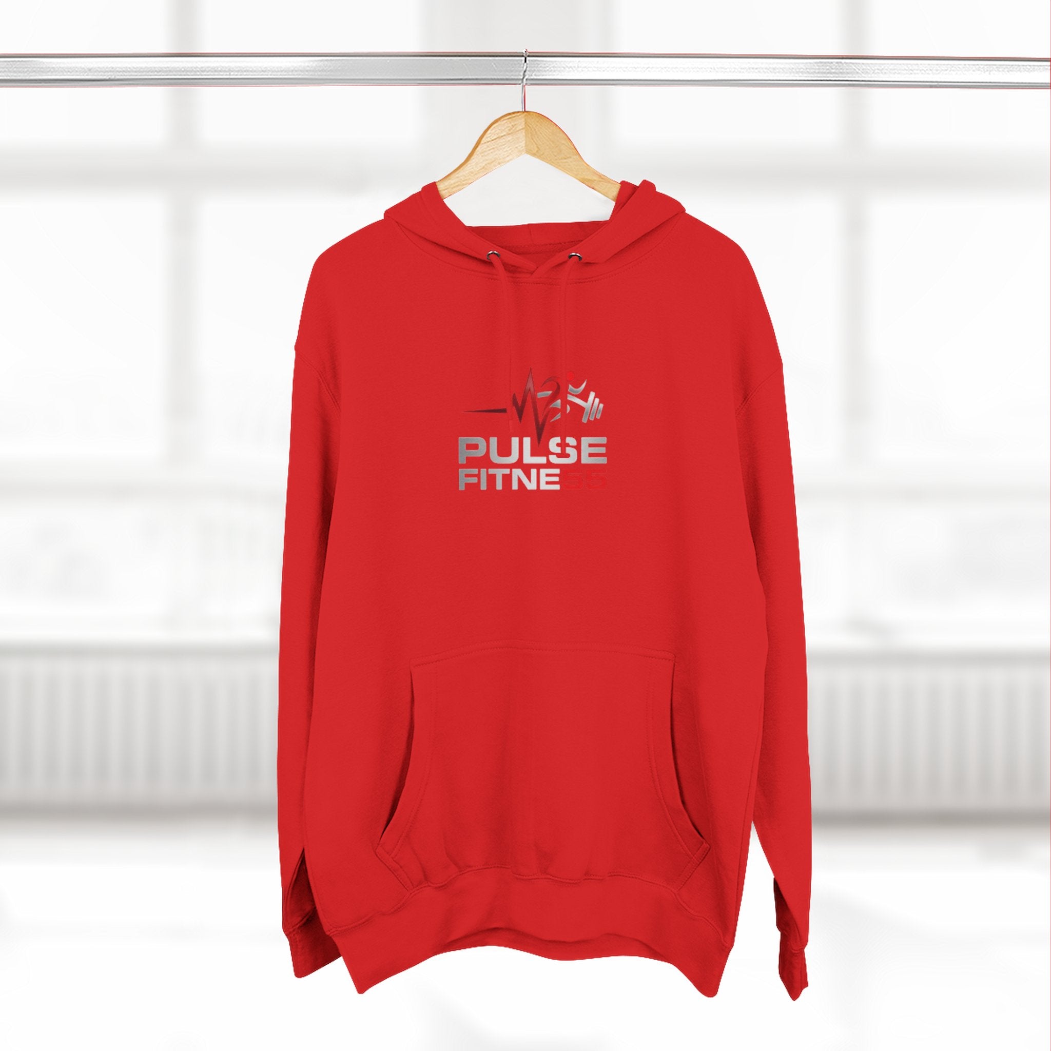 Sudadera con capucha Pulse Fitness 55 - Sudadera polar con logo de gimnasio