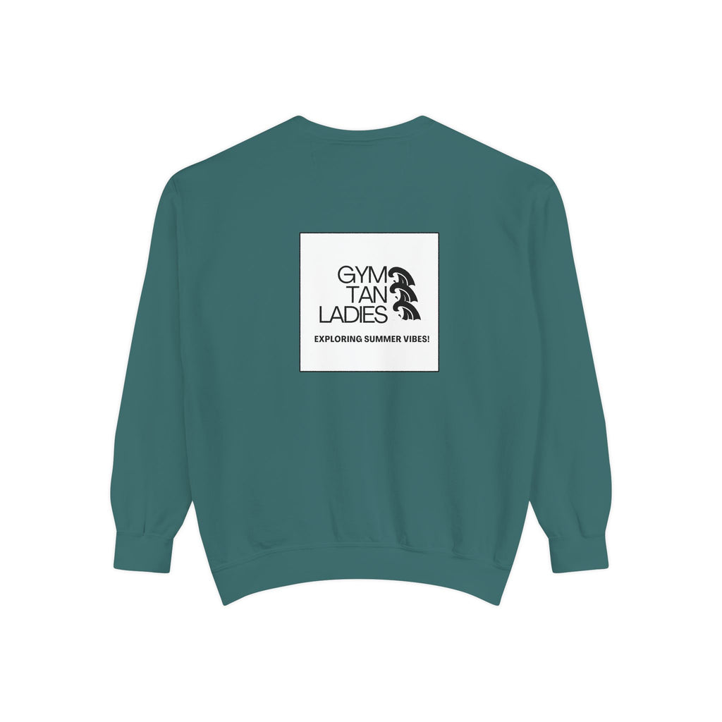 Mens Gym Tan Sweatshirt Logo Crewneck