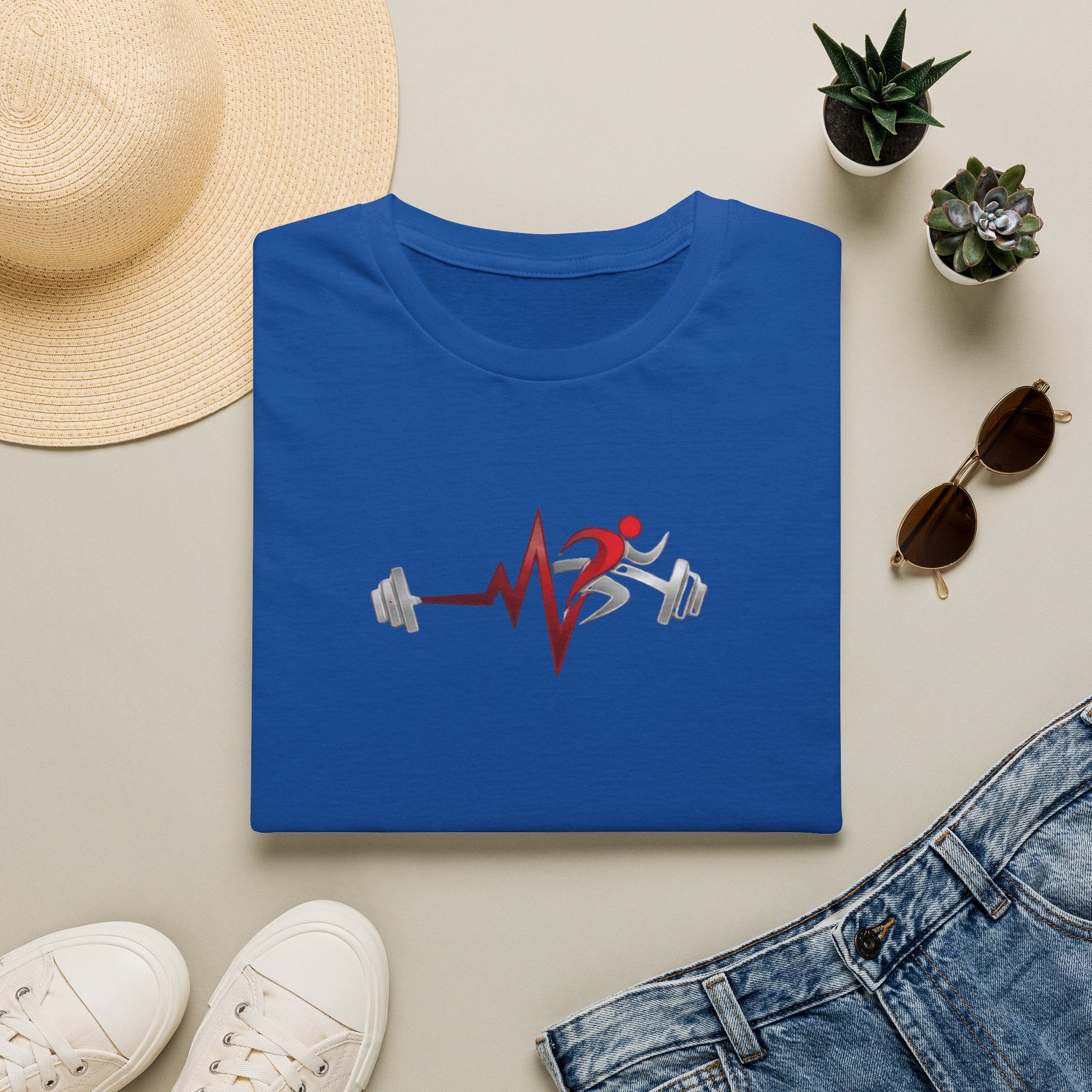 Camiseta Latido Fitness — Corredor & Barra Pulsación Gimnasio