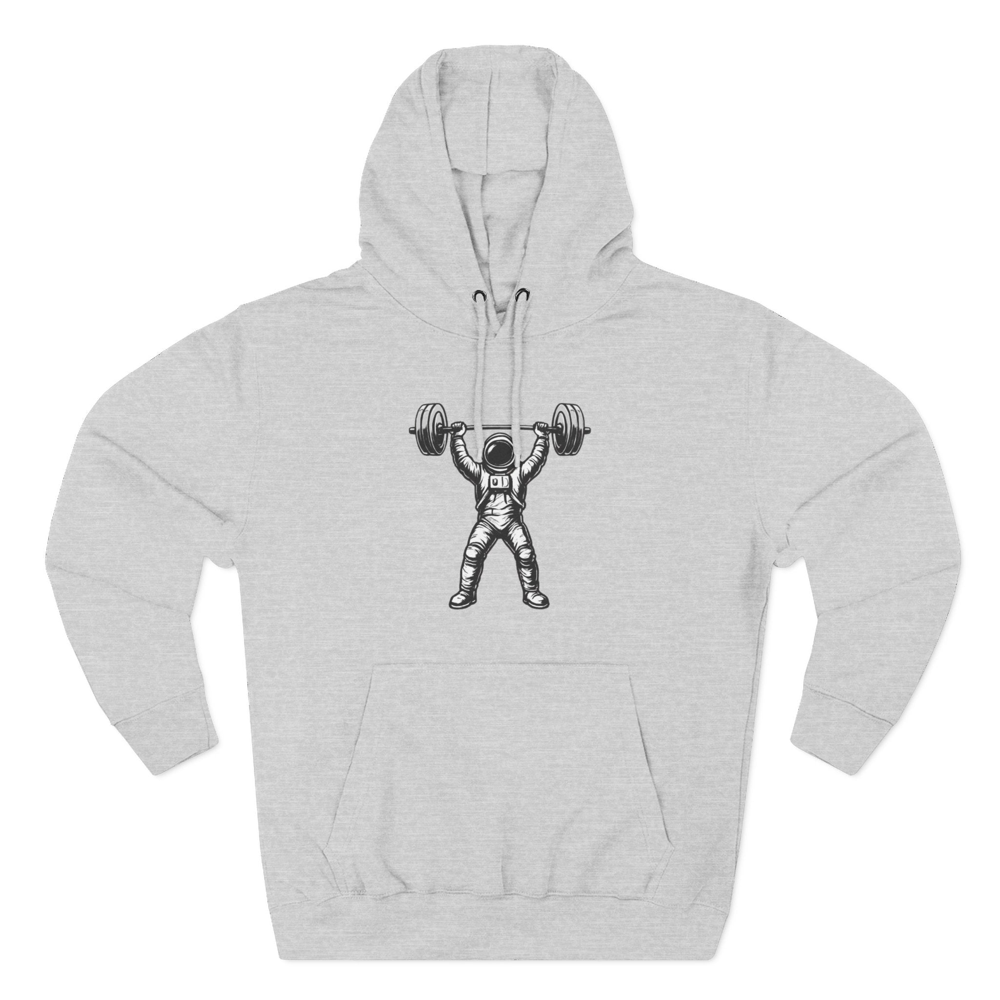 Gym Astronaut Weightlifting Hoodie — Fitness Space Weightlifter Pullover