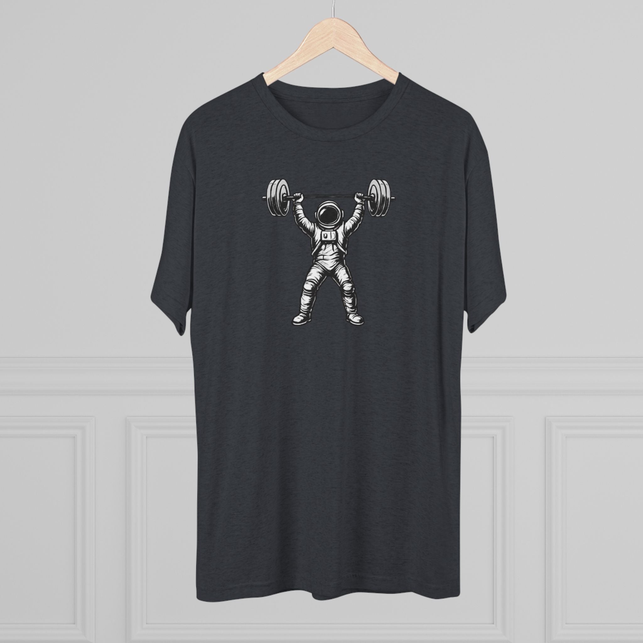 Astronaut Weightlifter Tee — Gym Star Performance Fitness Shirt