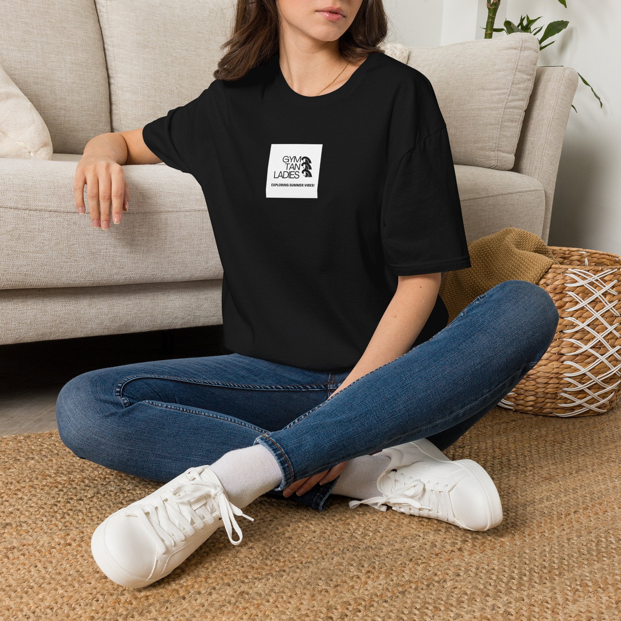 Gym Tan Ladies T-Shirt — Minimal Beachy Summer Graphic Tee