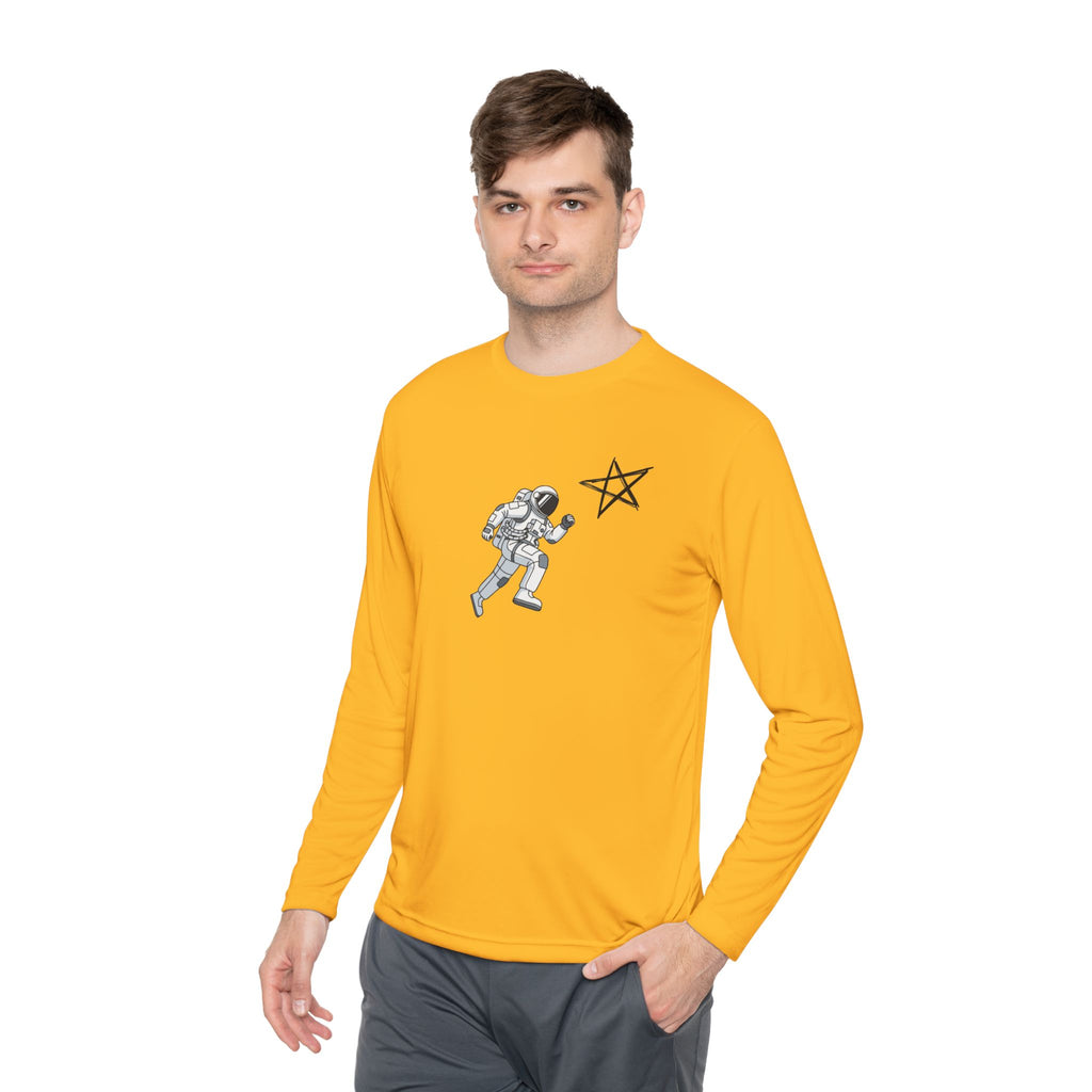 Astronaut Star Long Sleeve Tee — 'GinaStar' Graphic Performance Tee