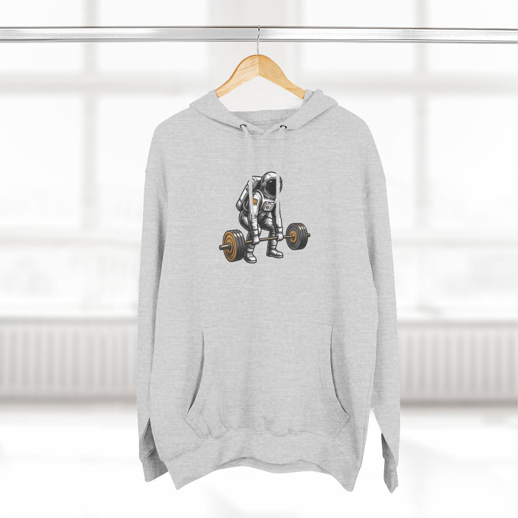 Fitness Hoodie — Barbell Deadlift Graphic Pullover (Pulse Fitness 55 Logo)