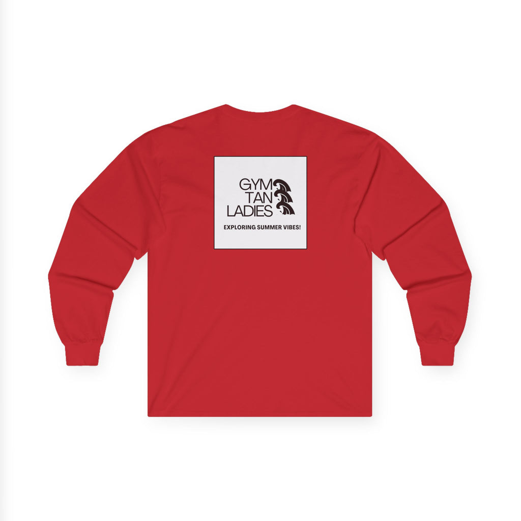Gym Tan Long Sleeve Tee Logo Fitness Shirt