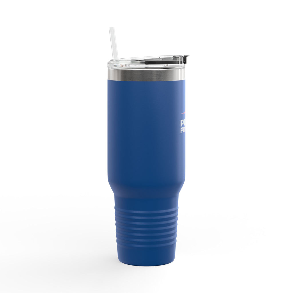 40oz Insulated Travel Mug — Pulse Fitness Logo Stainless Steel Tumbler with Straw