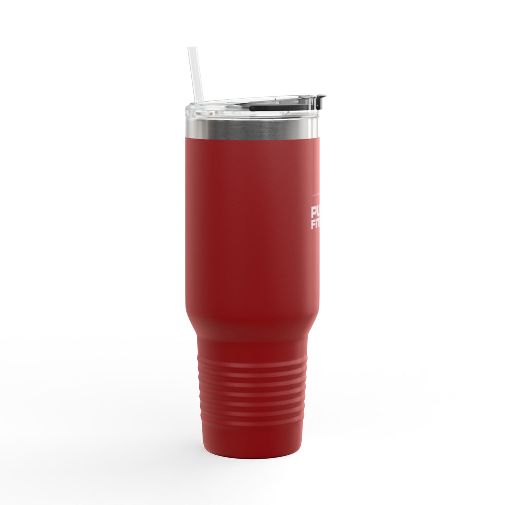 40oz Insulated Travel Mug — Pulse Fitness Logo Stainless Steel Tumbler with Straw