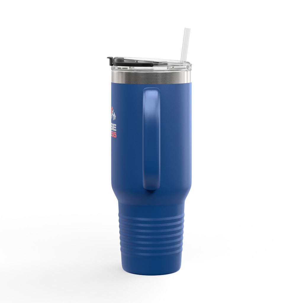 40oz Insulated Travel Mug — Pulse Fitness Logo Stainless Steel Tumbler with Straw