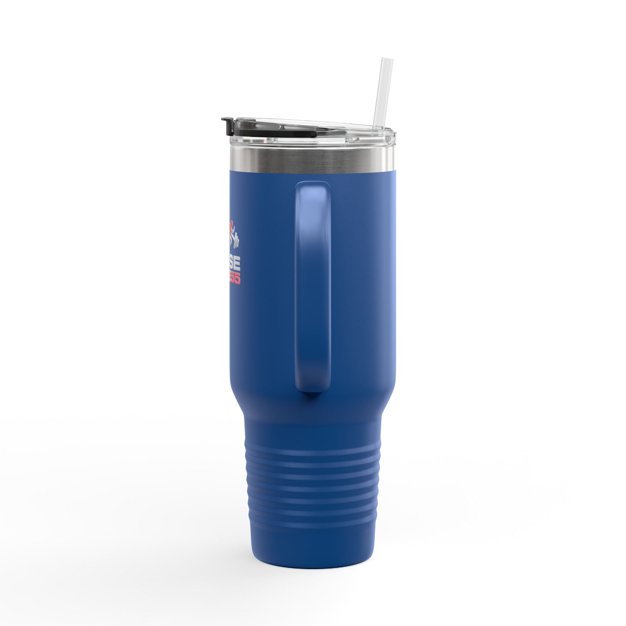 40oz Insulated Travel Mug — Pulse Fitness Logo Stainless Steel Tumbler with Straw