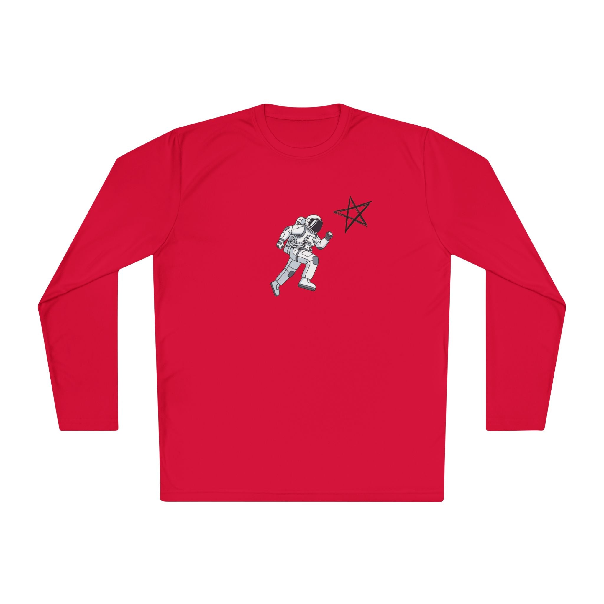 Astronaut Star Long Sleeve Tee — 'GinaStar' Graphic Performance Tee