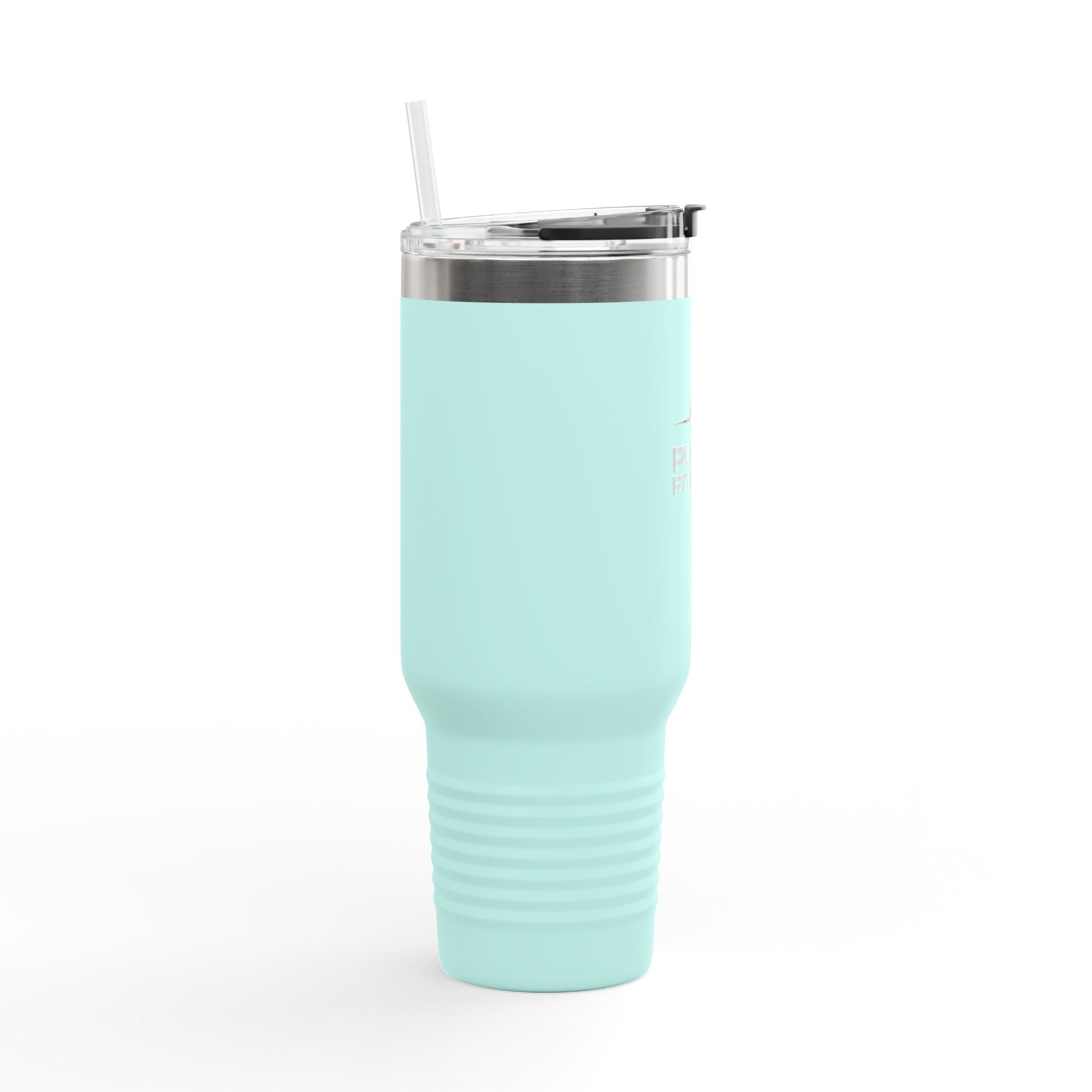 40oz Insulated Travel Mug — Pulse Fitness Logo Stainless Steel Tumbler with Straw