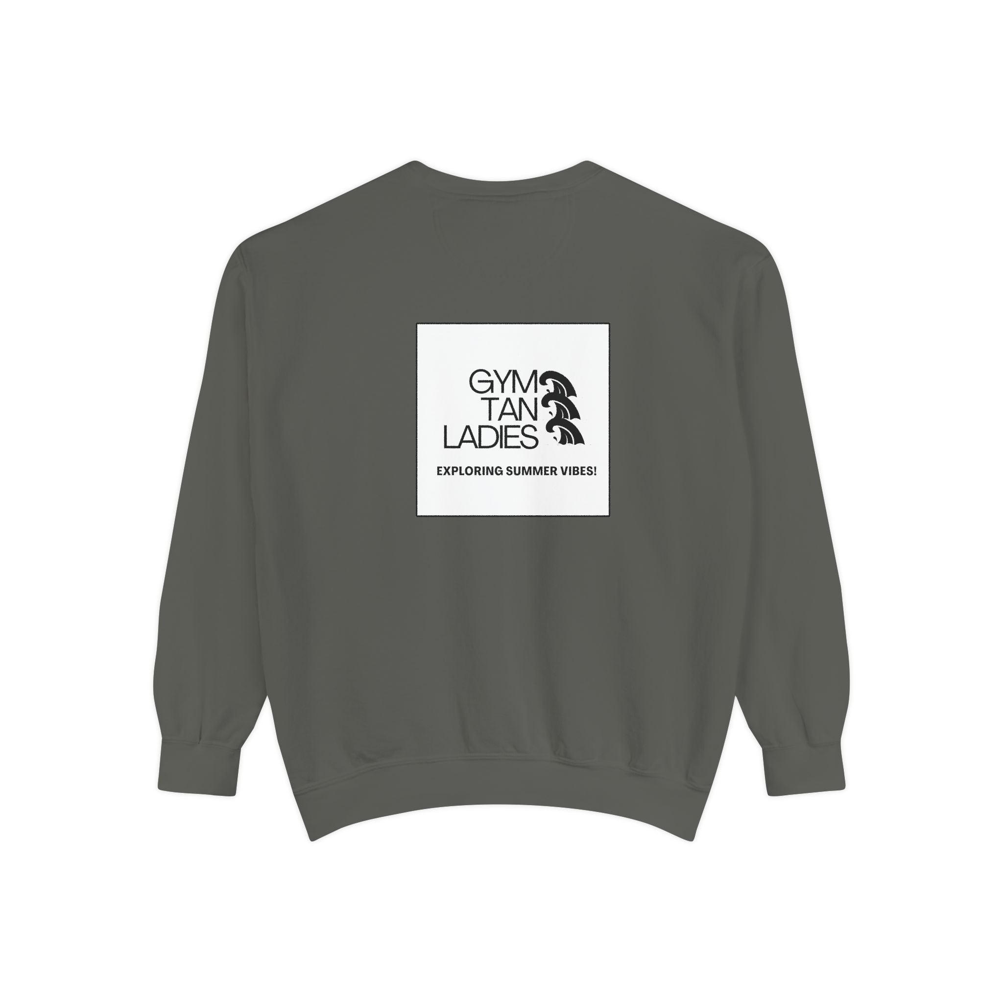 Mens Gym Tan Sweatshirt Logo Crewneck