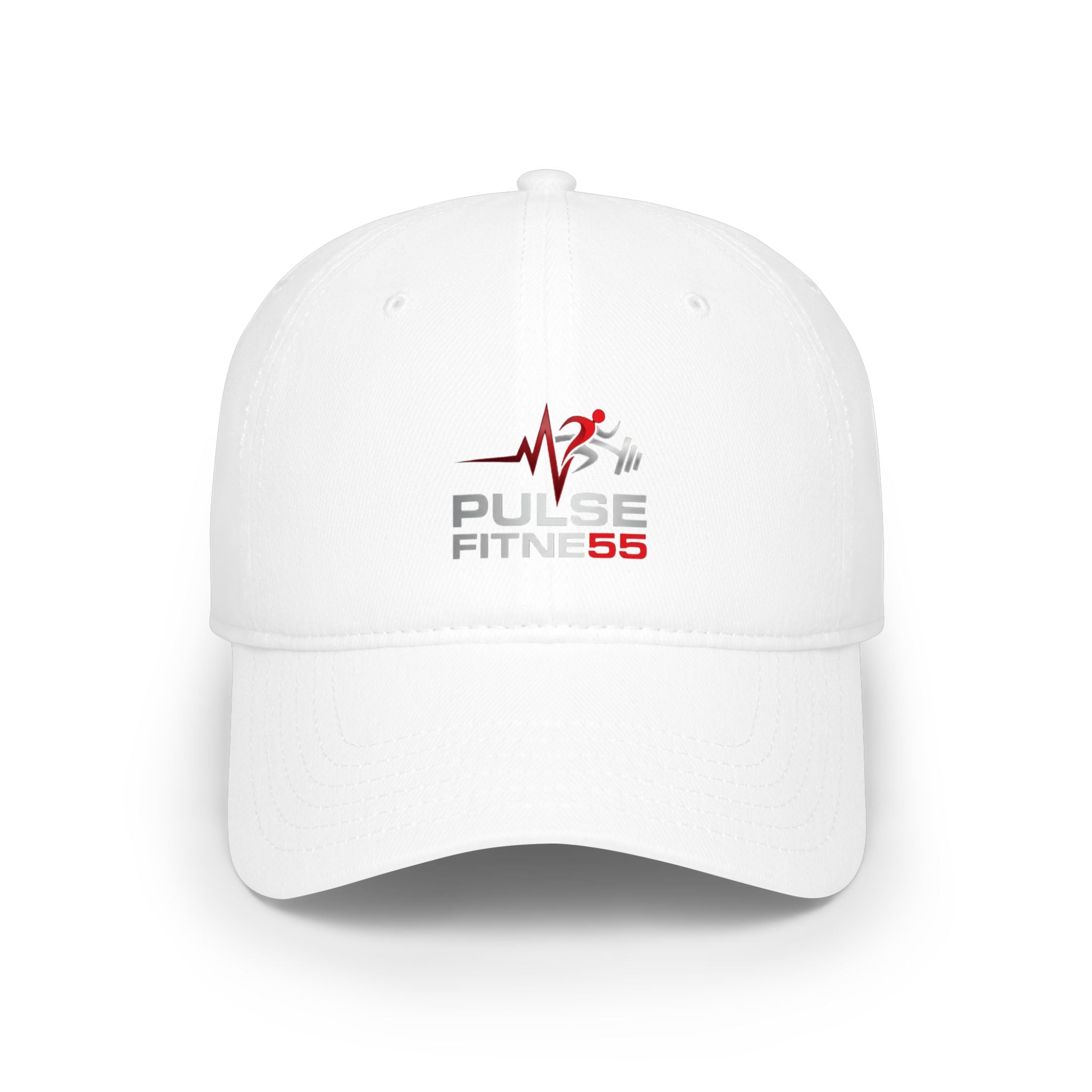 Pulse Fitness Low Profile Baseball Cap — Embroidered Gym Hat