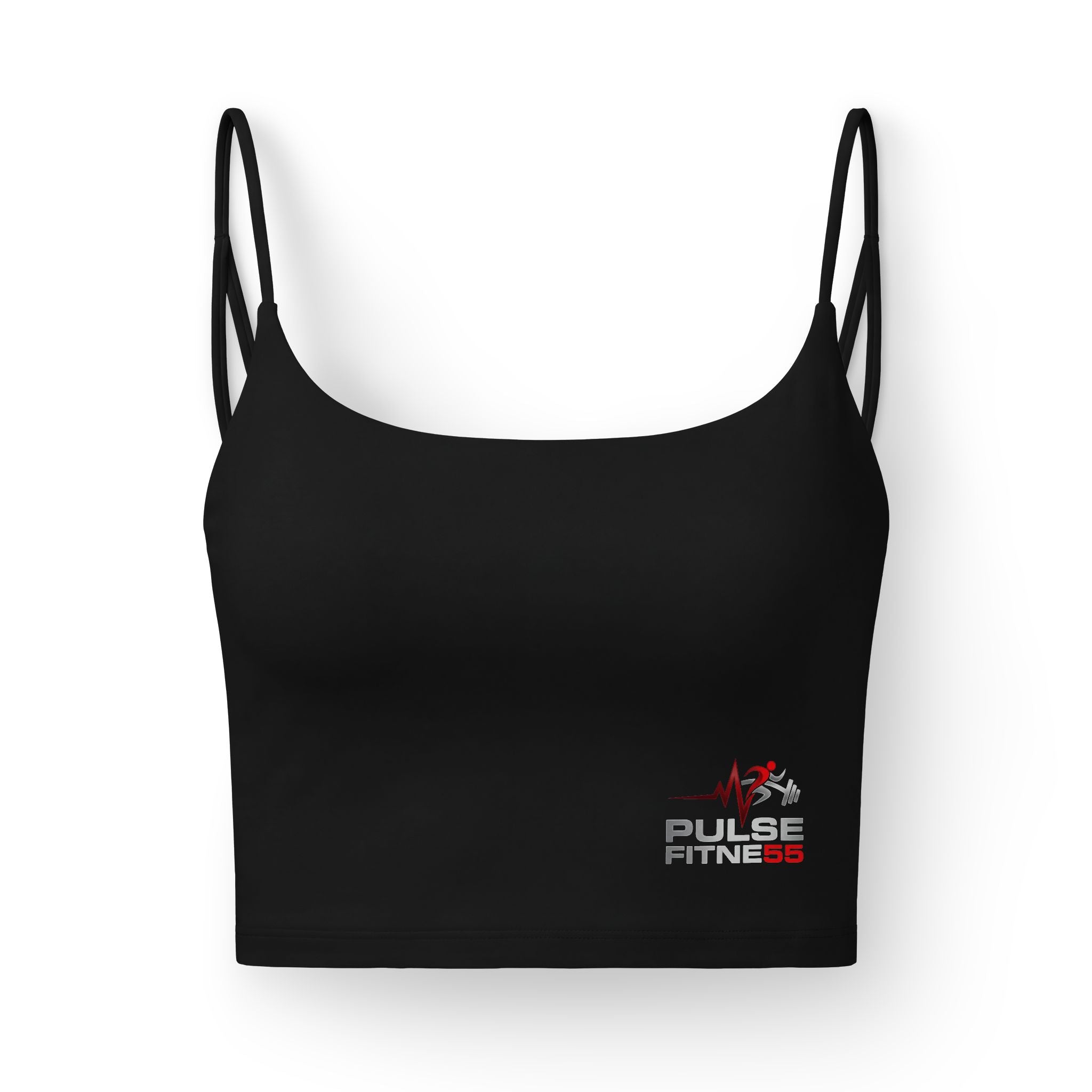 Pulse Fitne55 Women's Luxe Sports Bra - Strappy Crop Top for Workouts