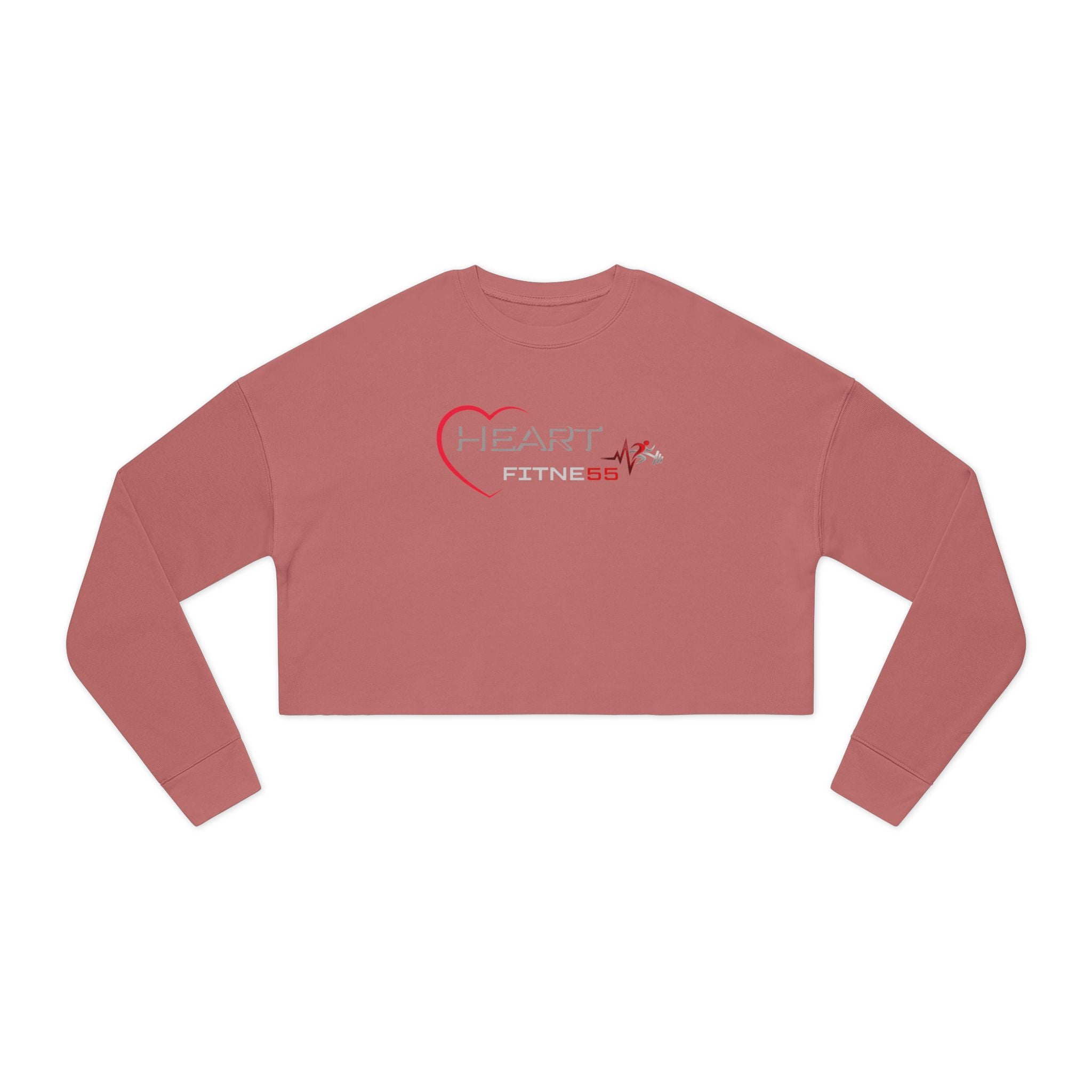 Women's (Heart Fitne55)  Cropped Sweatshirt